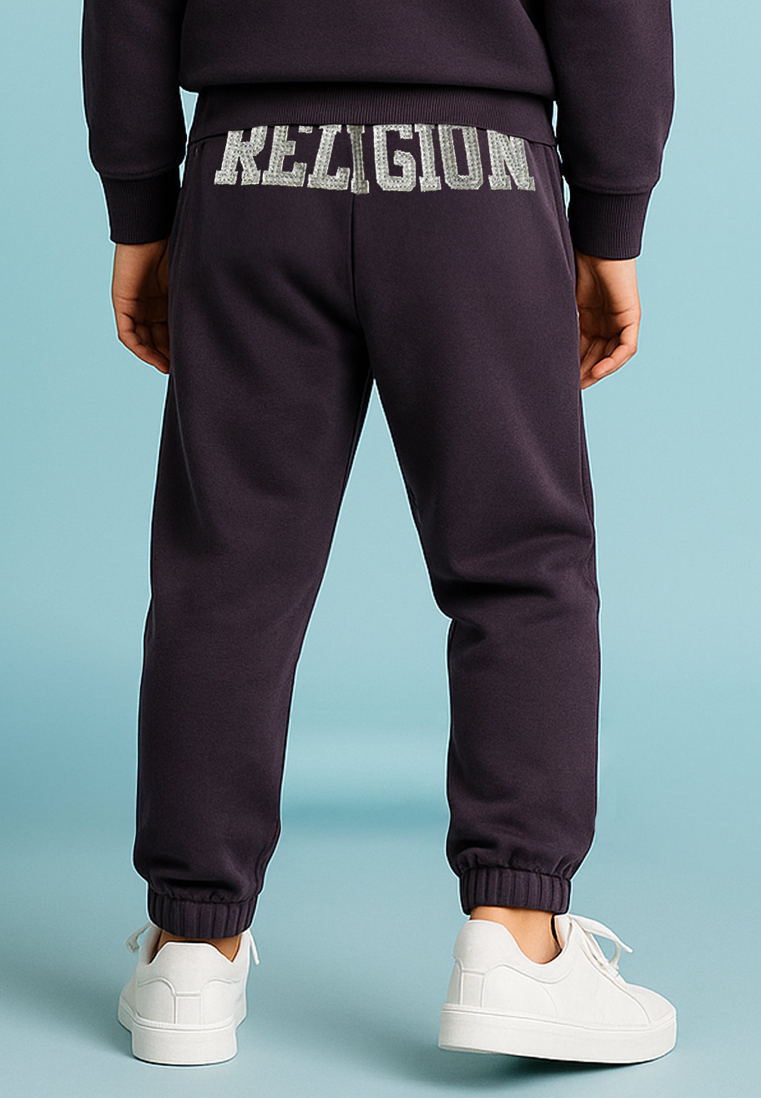 KIDS RELIGION SEAMED DARTED SWEATPANTS MAUVE