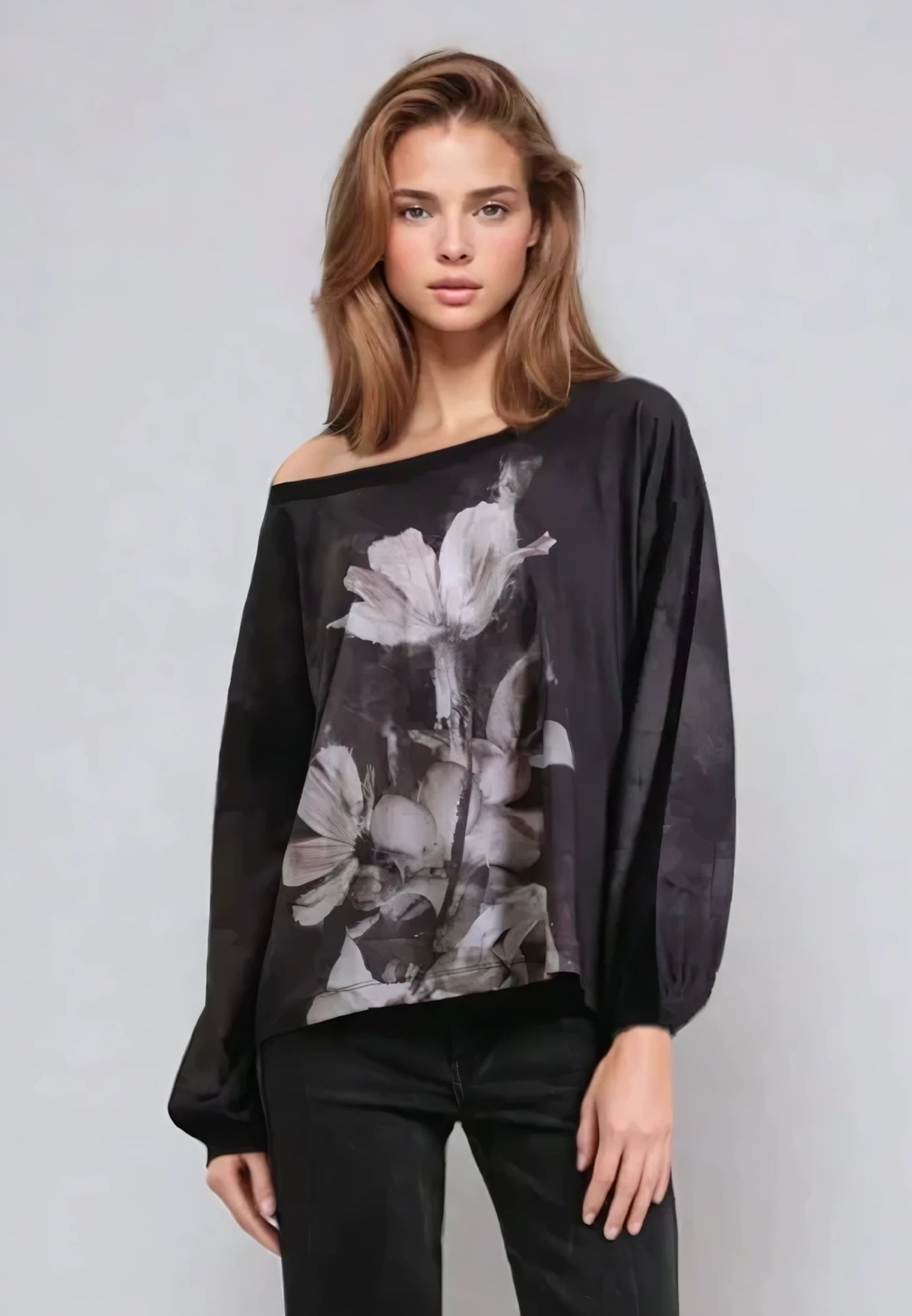 CLOAK LS TOP WILD PRINT
