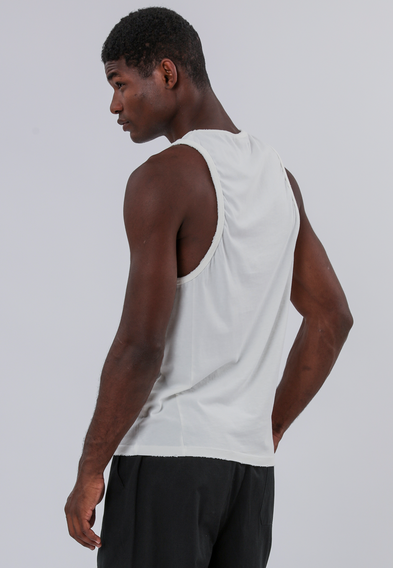 BATTLE DISTRESSED VEST OFF WHITE