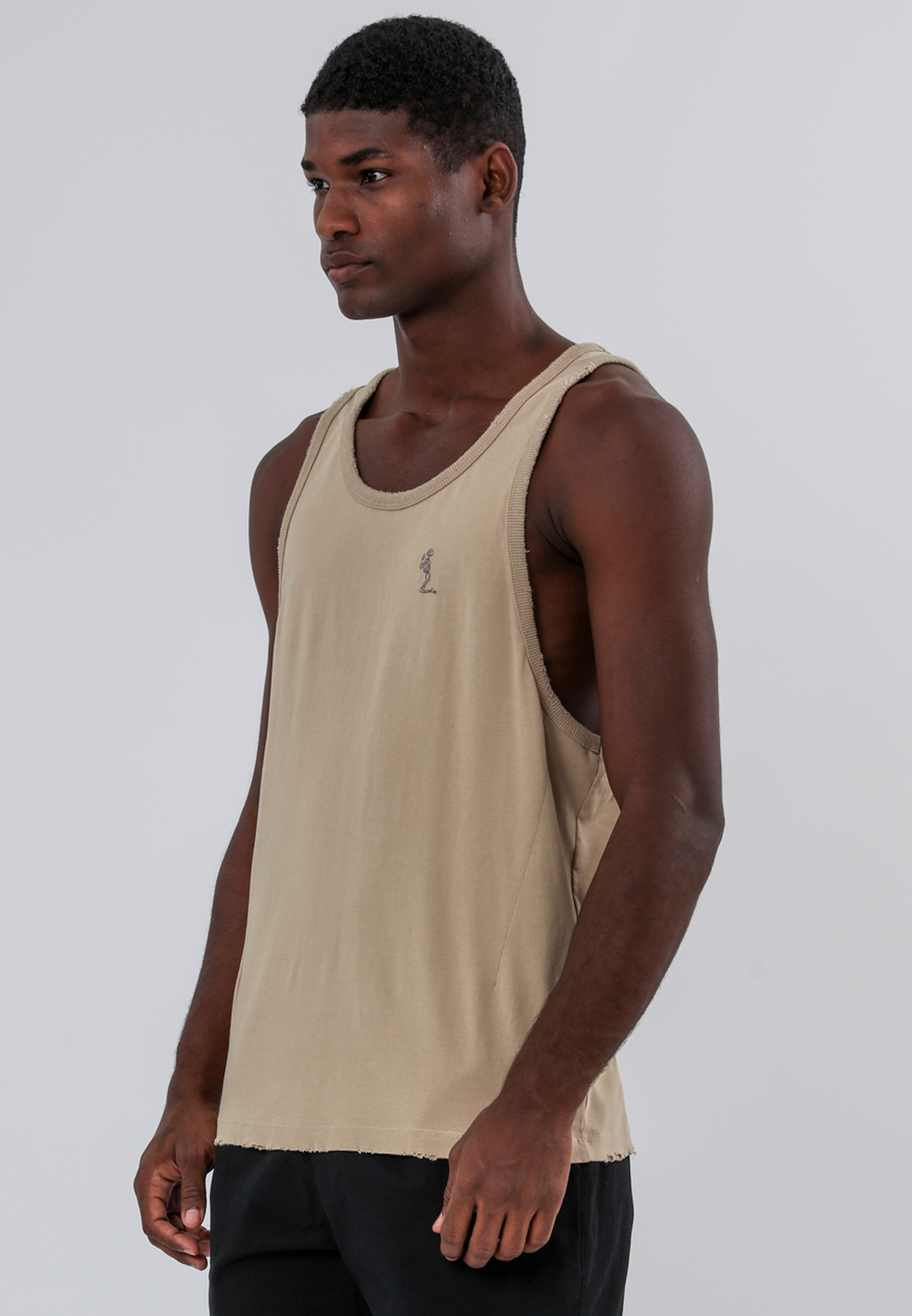 BATTLE DISTRESSED VEST FAWN