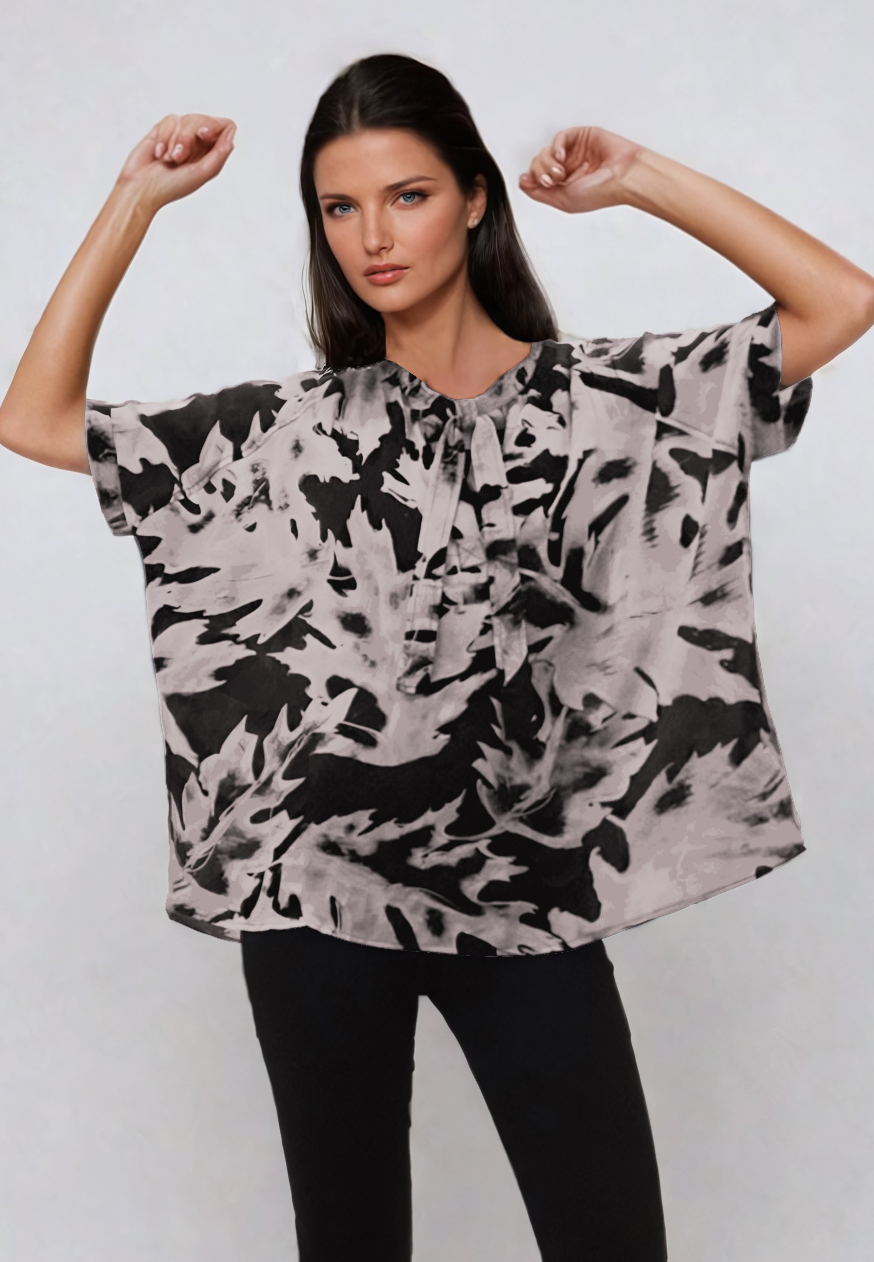 CLUSTER TOP CAMO BLACK
