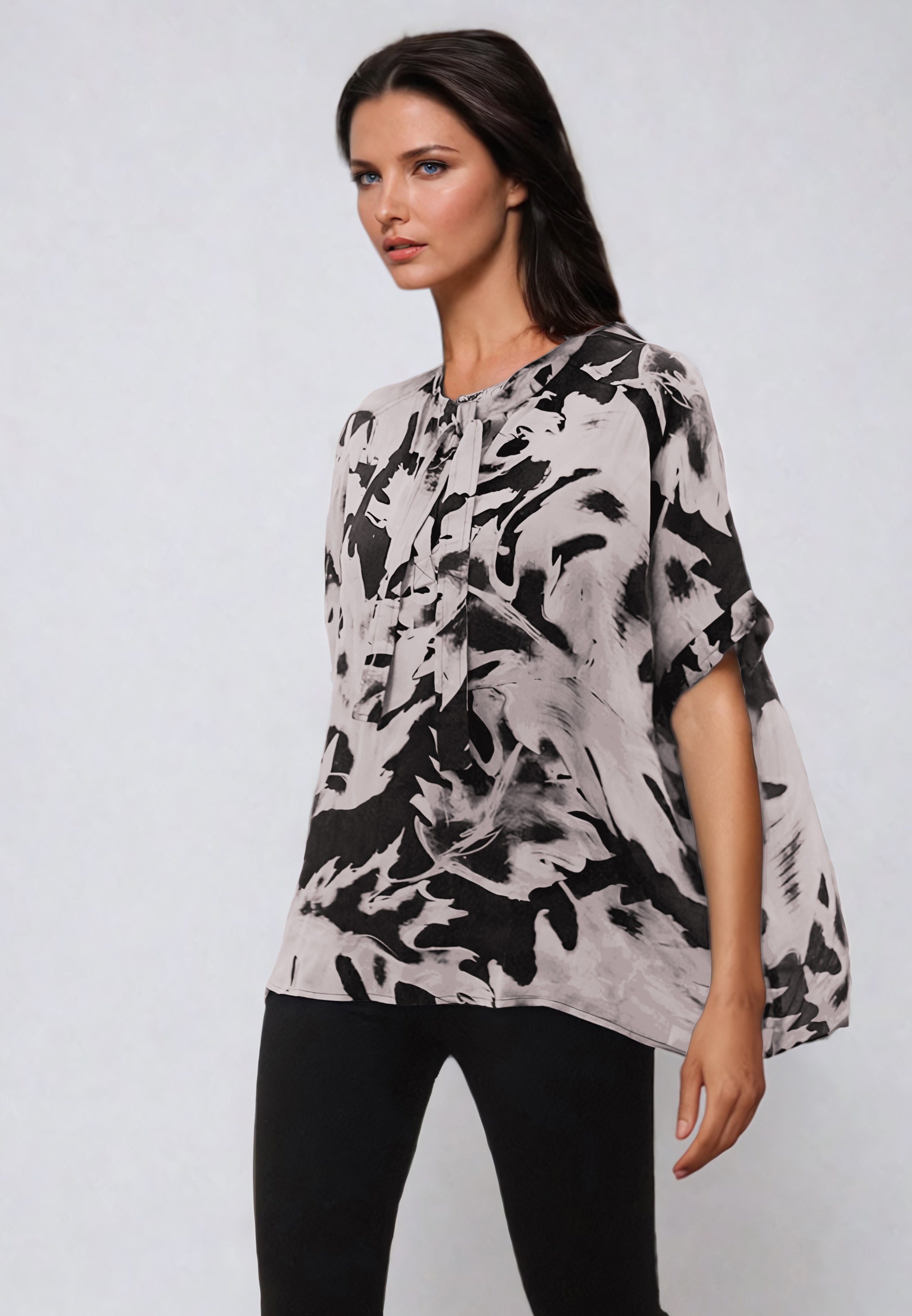 CLUSTER TOP CAMO BLACK