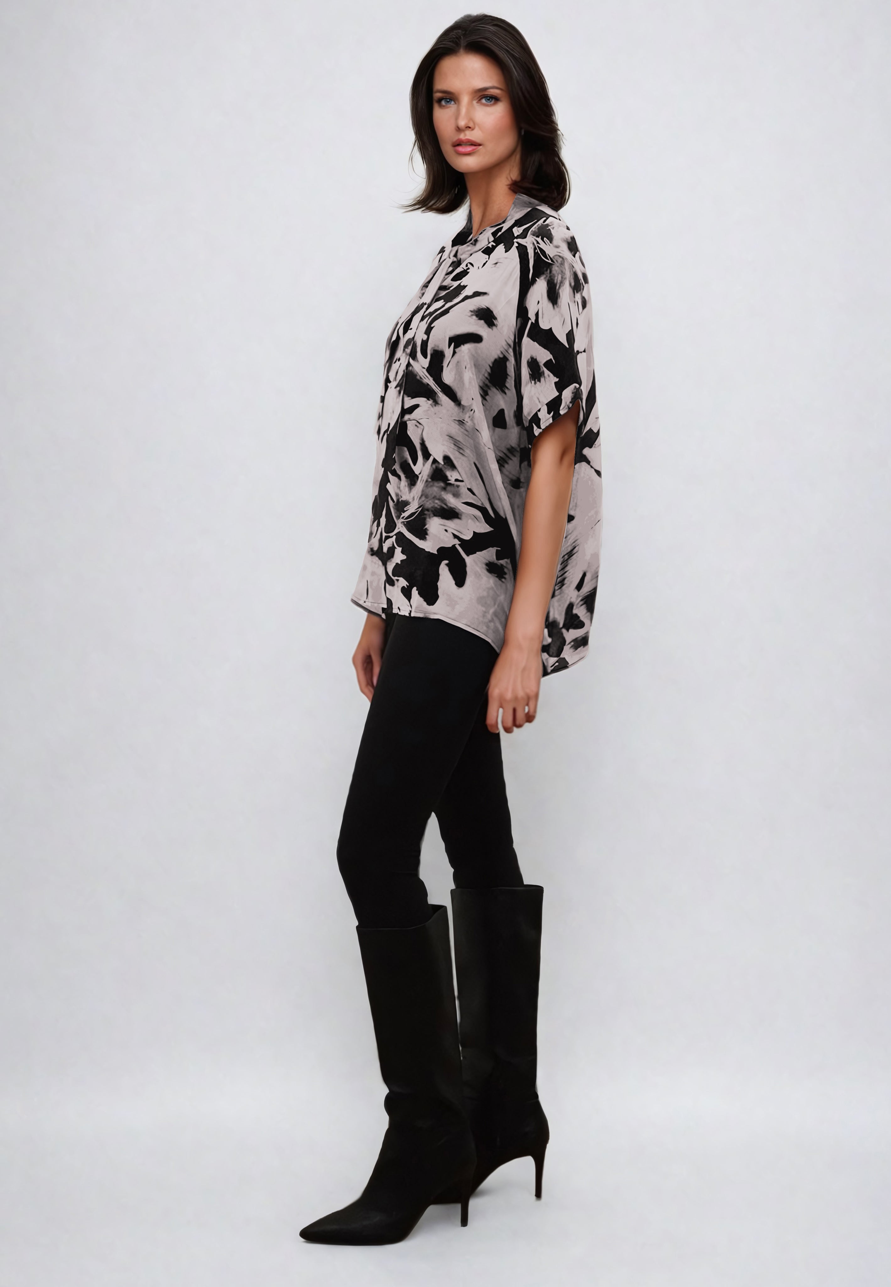 CLUSTER TOP CAMO BLACK