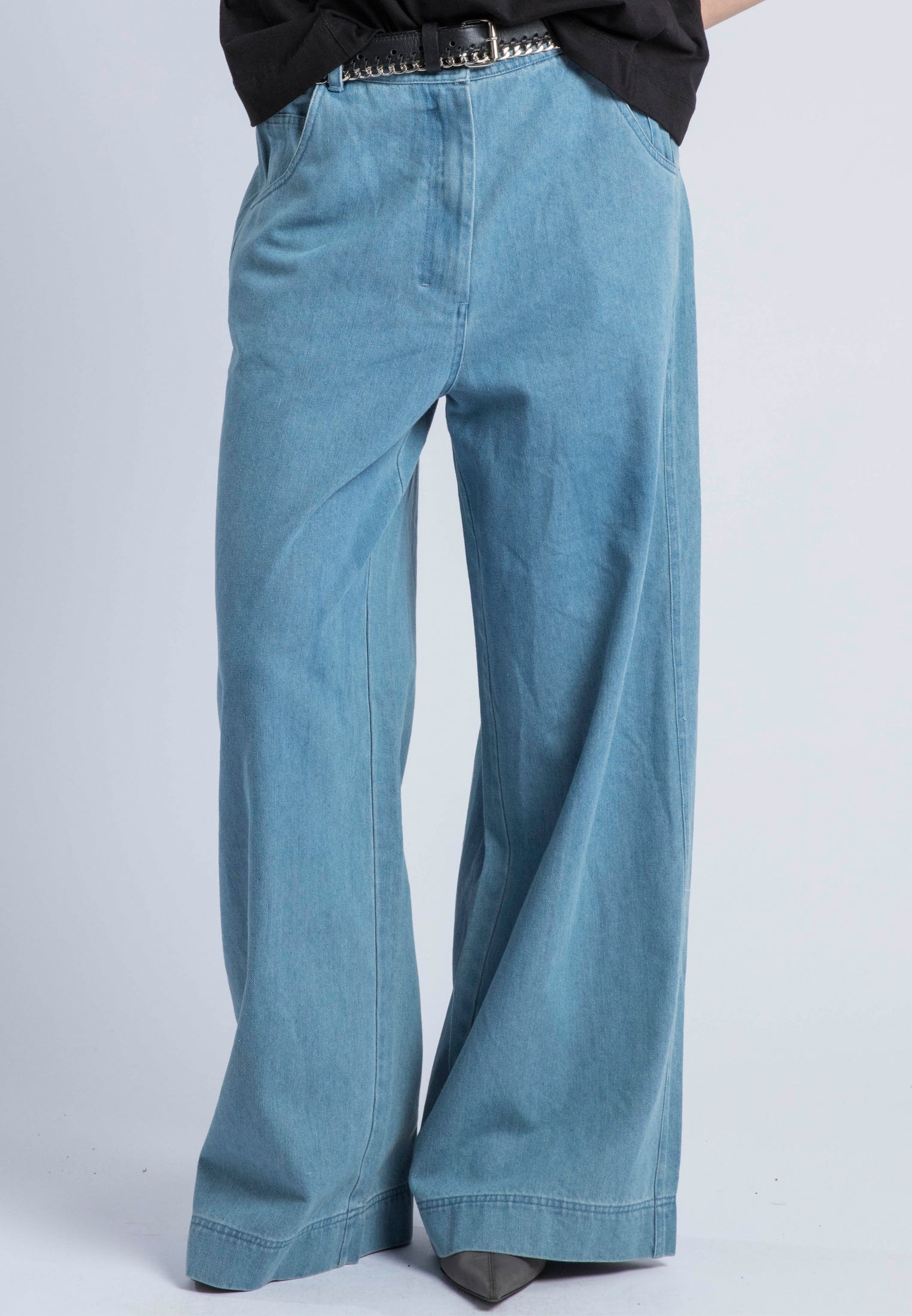 ECCENTRIC WASHED BLUE TROUSERS