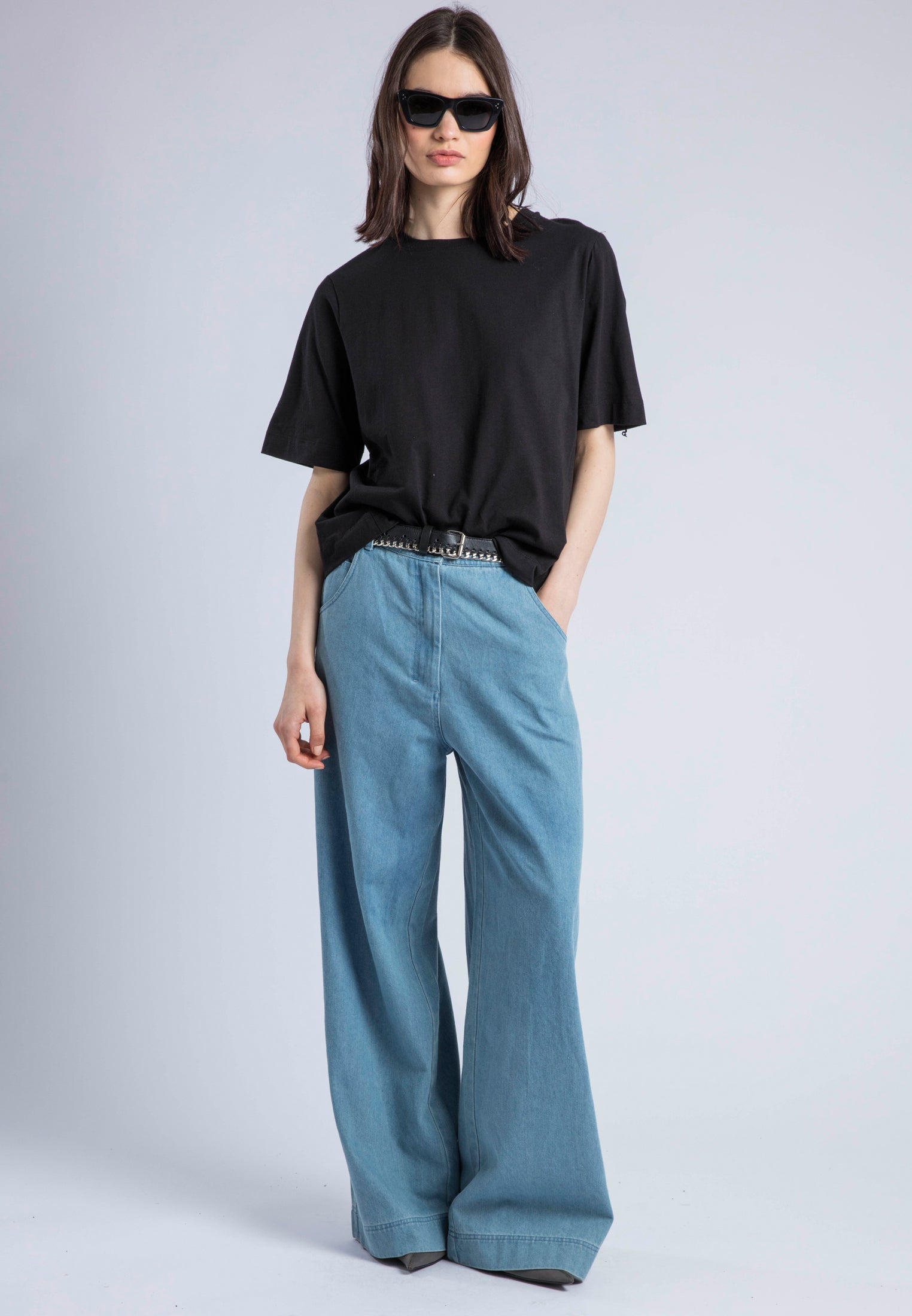 ECCENTRIC WASHED BLUE TROUSERS