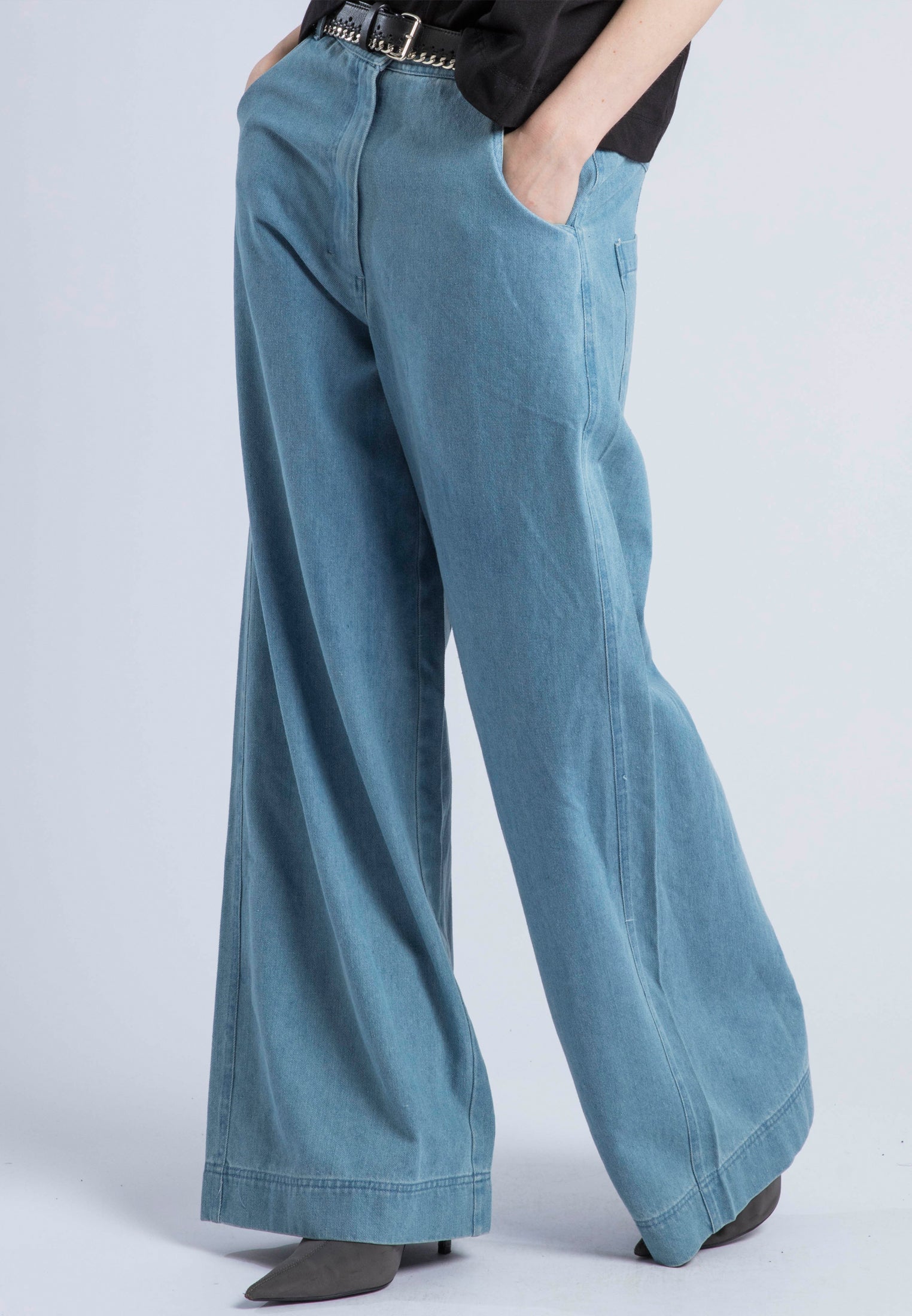 ECCENTRIC WASHED BLUE TROUSERS
