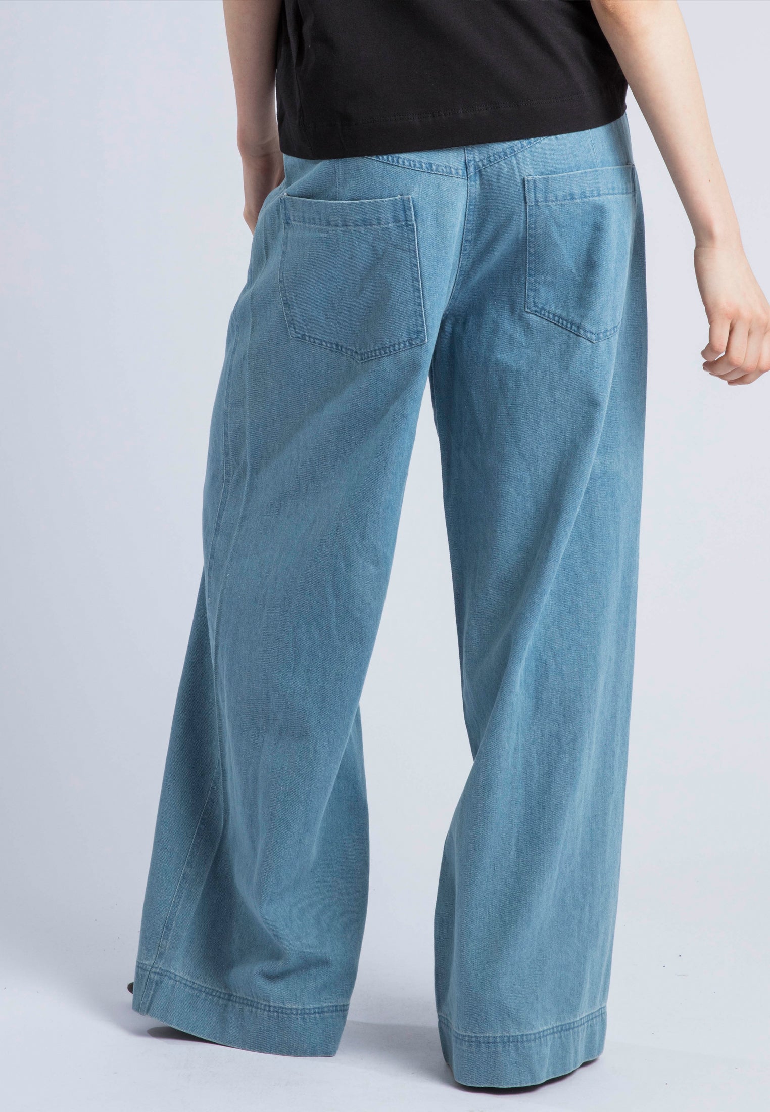ECCENTRIC WASHED BLUE TROUSERS