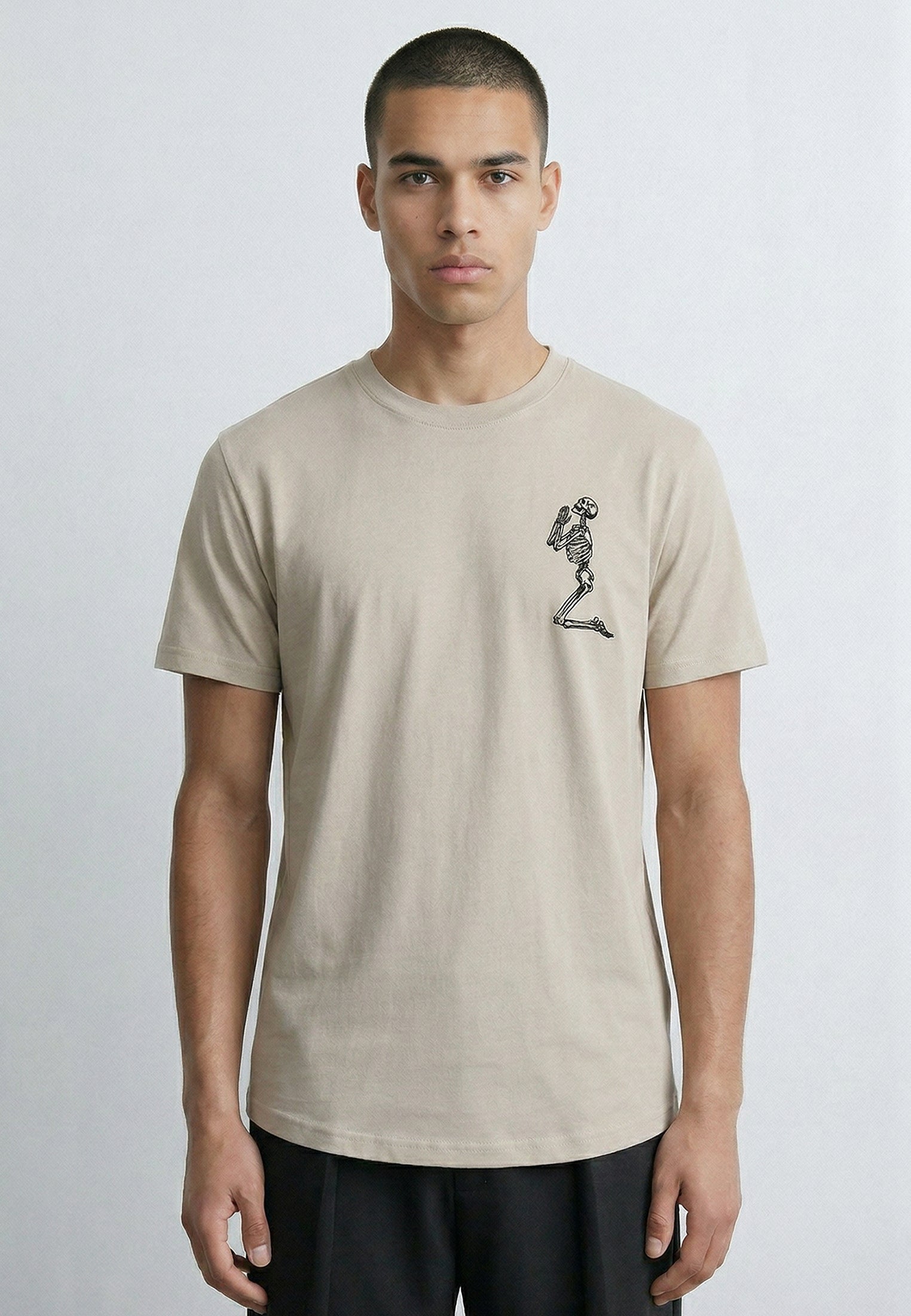 ESSENTIAL BIG SKELETON FAWN T-SHIRT