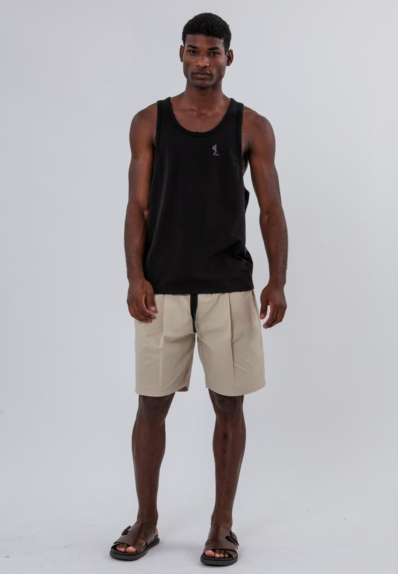 BATTLE DISTRESSED VEST BLACK