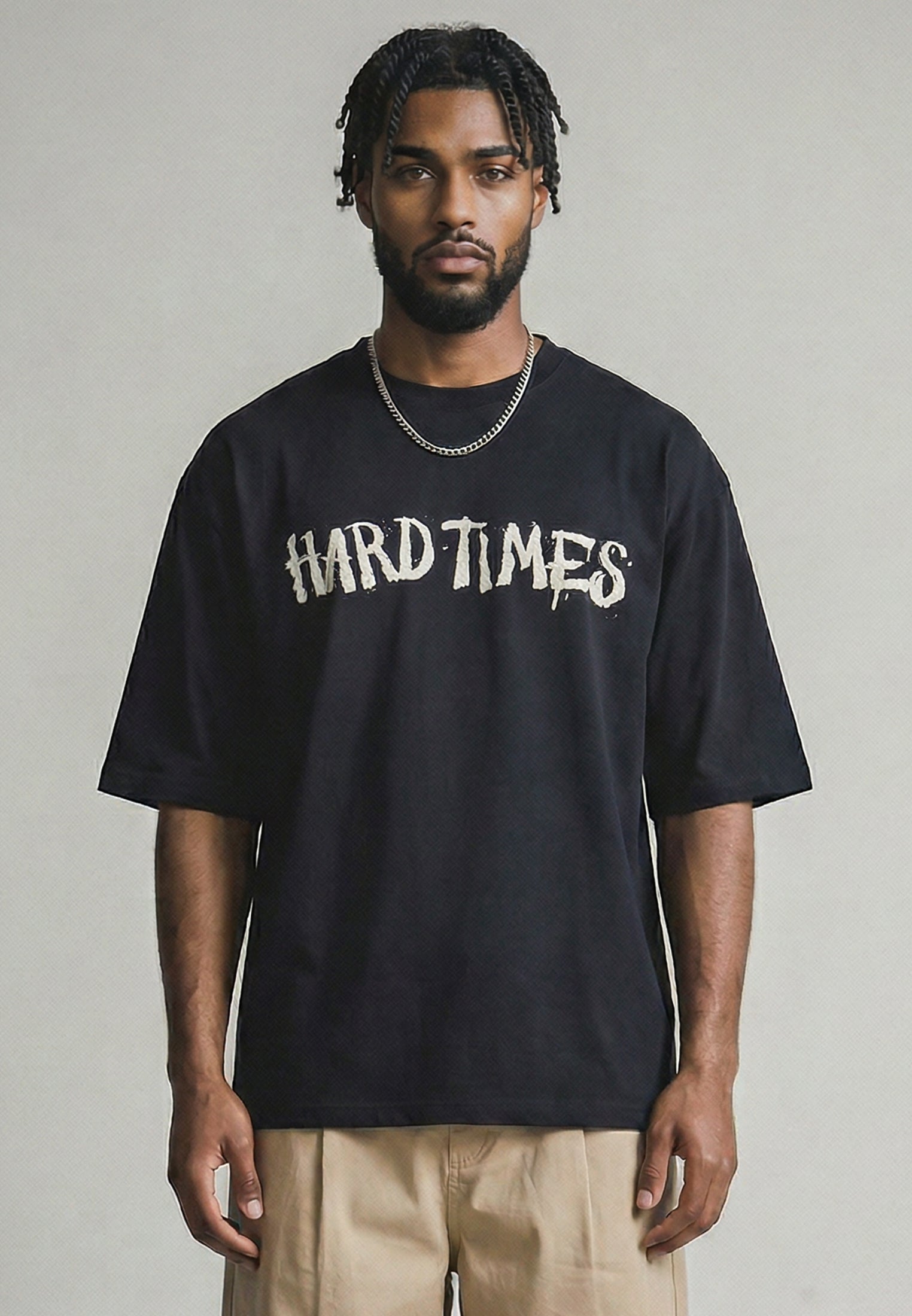 HARD TIMES T-SHIRT BLACK