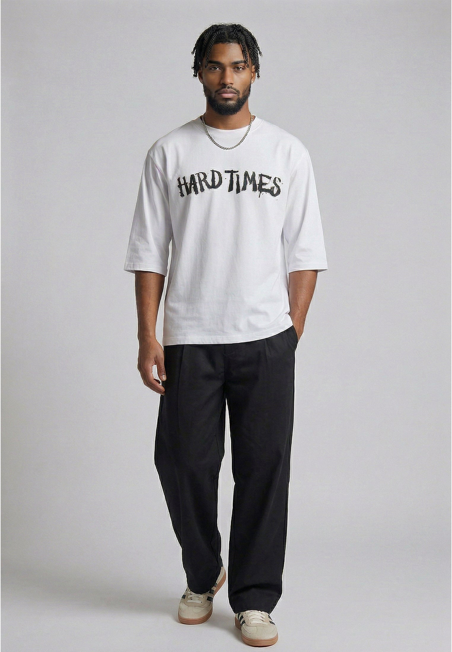 HARD TIMES T-SHIRT WHITE