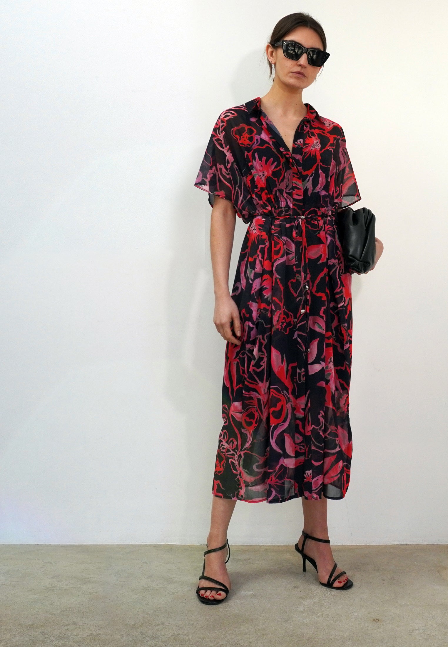 NOBLE SHIRTDRESS RISE POPPY RED