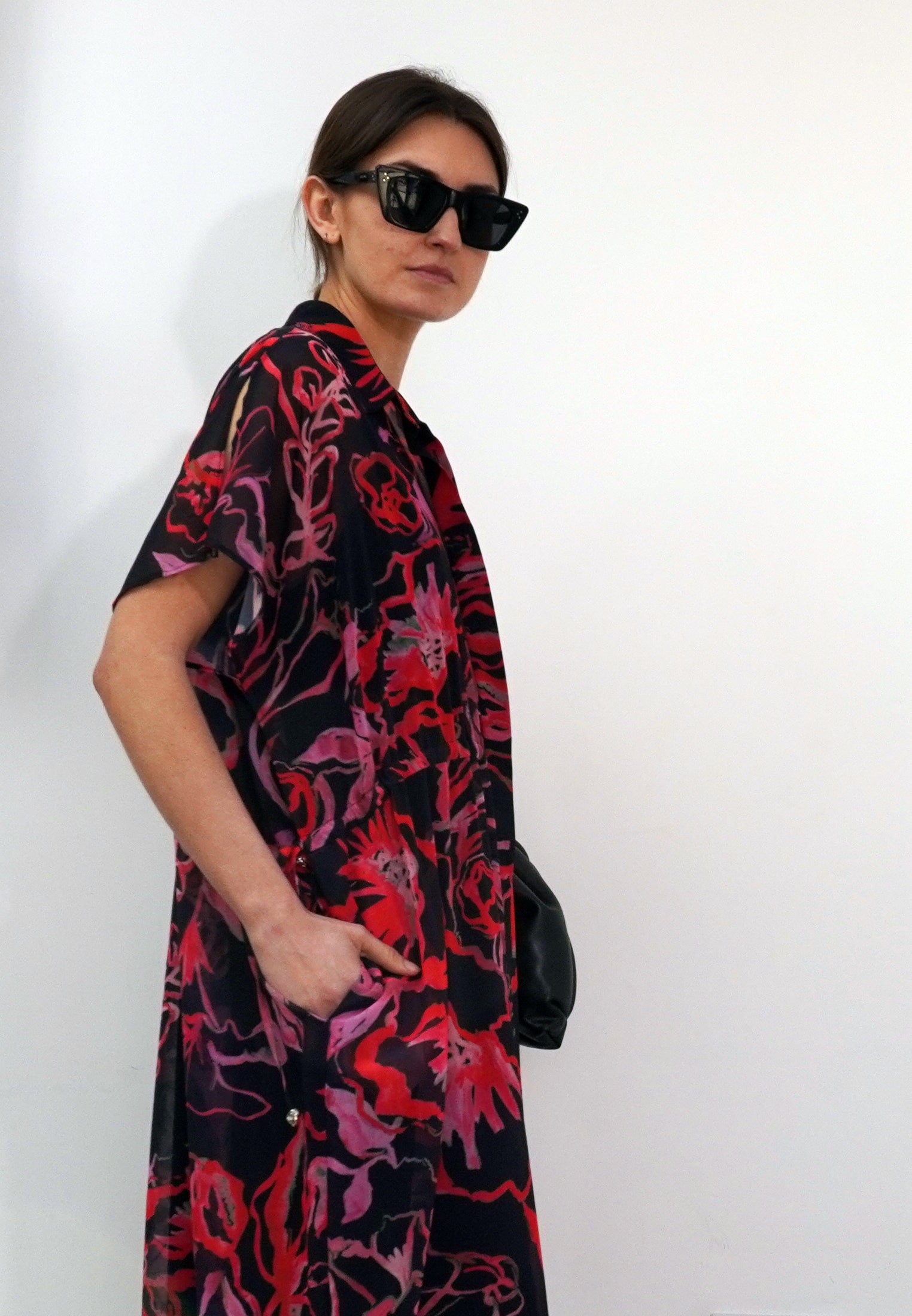 NOBLE SHIRTDRESS RISE POPPY RED