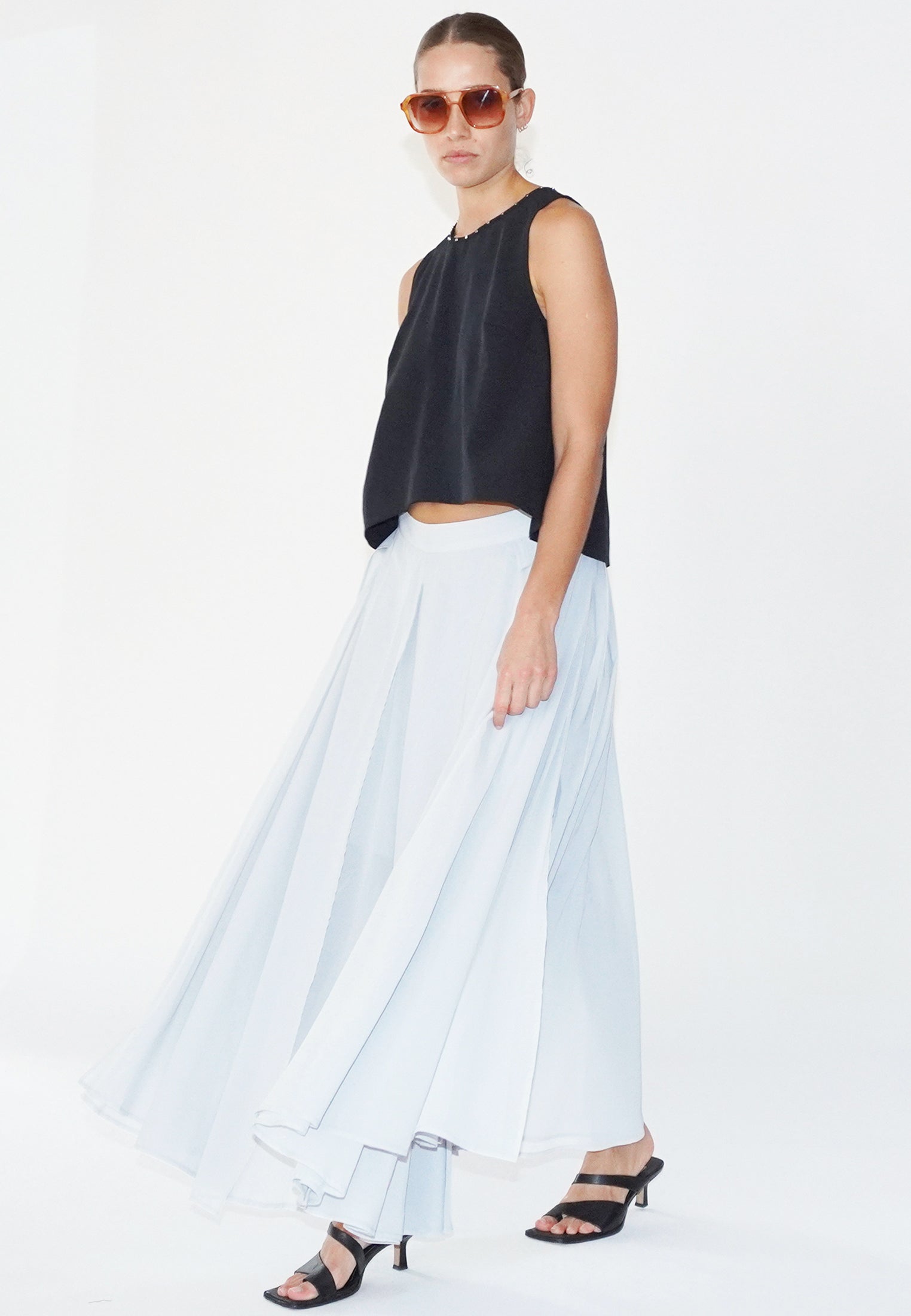 OLSEN SKIRT SILVER GREY