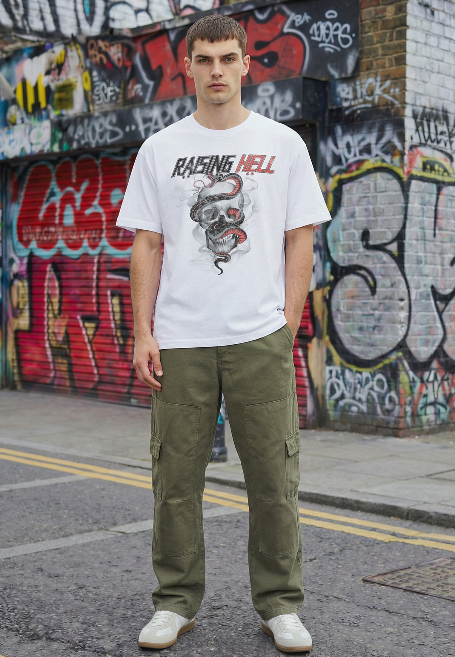 RAISING HELL T-SHIRT WHITE