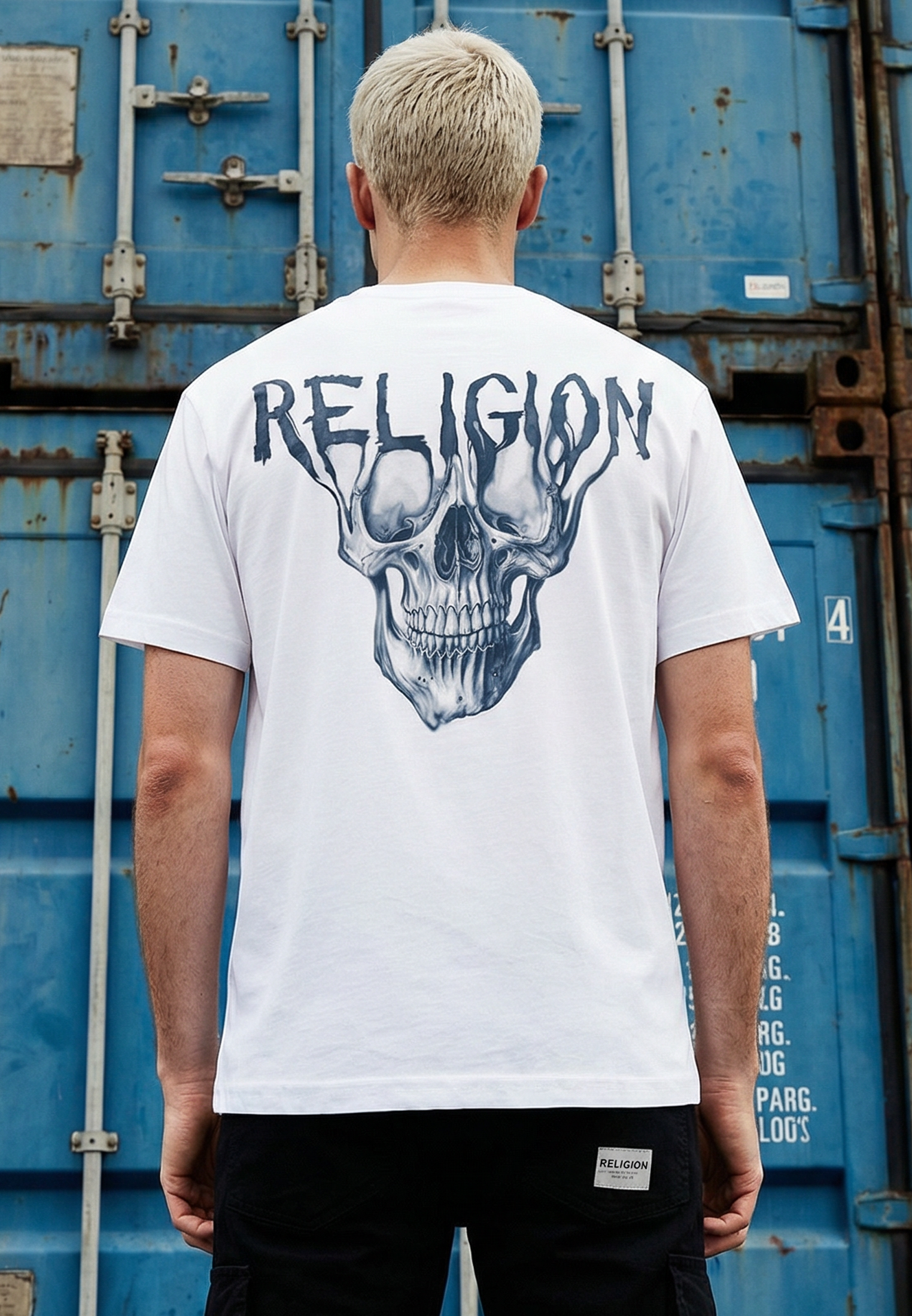 DRIPPING SKULL T-SHIRT WHITE