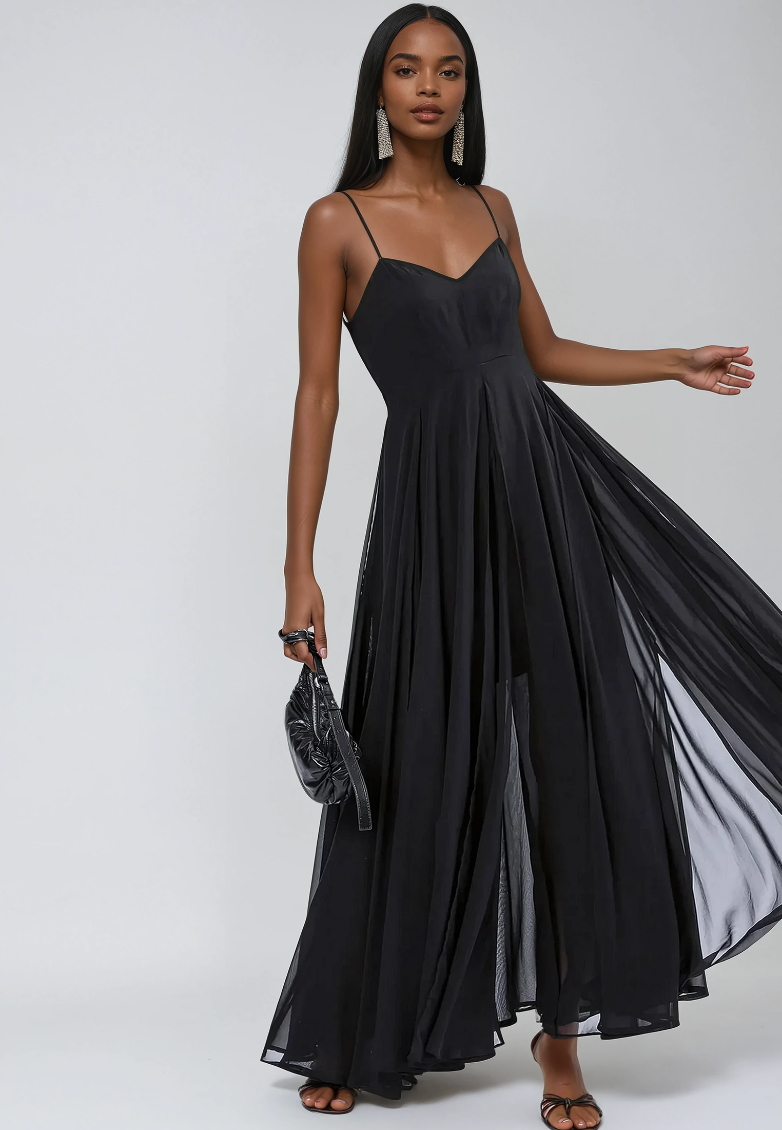 OLSEN MAXI DRESS BLACK