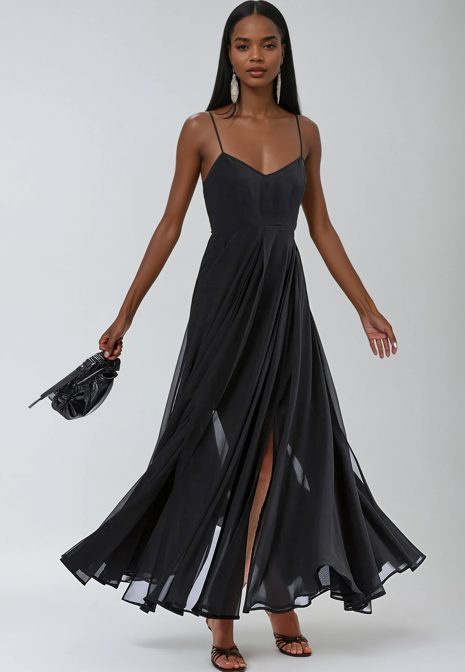 RELIGION Olsen Maxi Dress Black