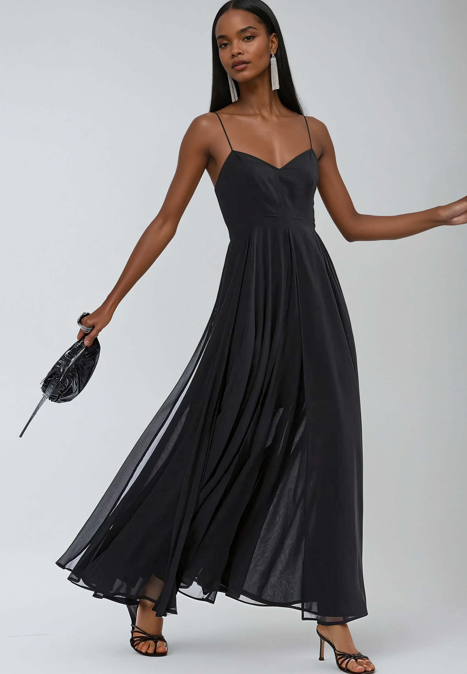 OLSEN MAXI DRESS BLACK