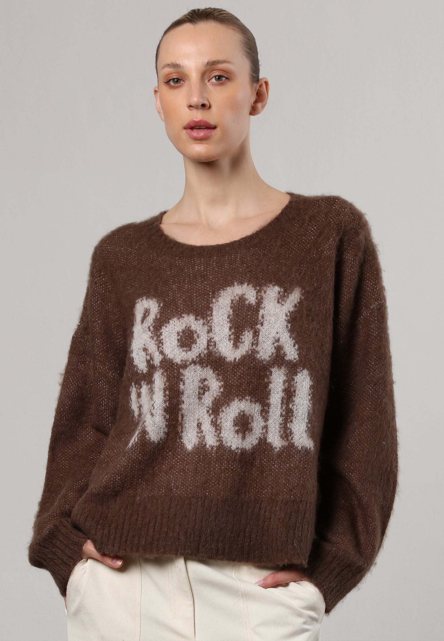 HEART JUMPER BROWN