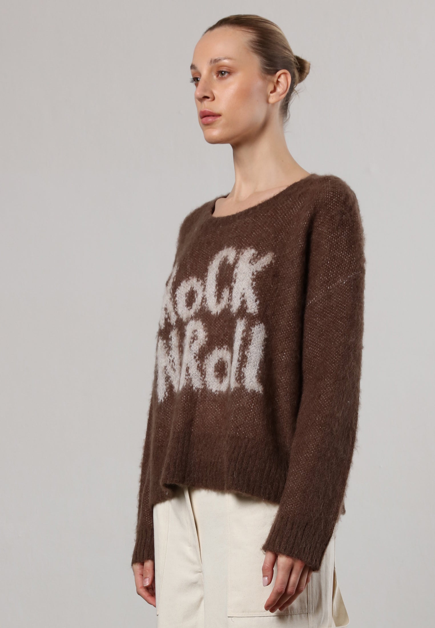 HEART JUMPER BROWN