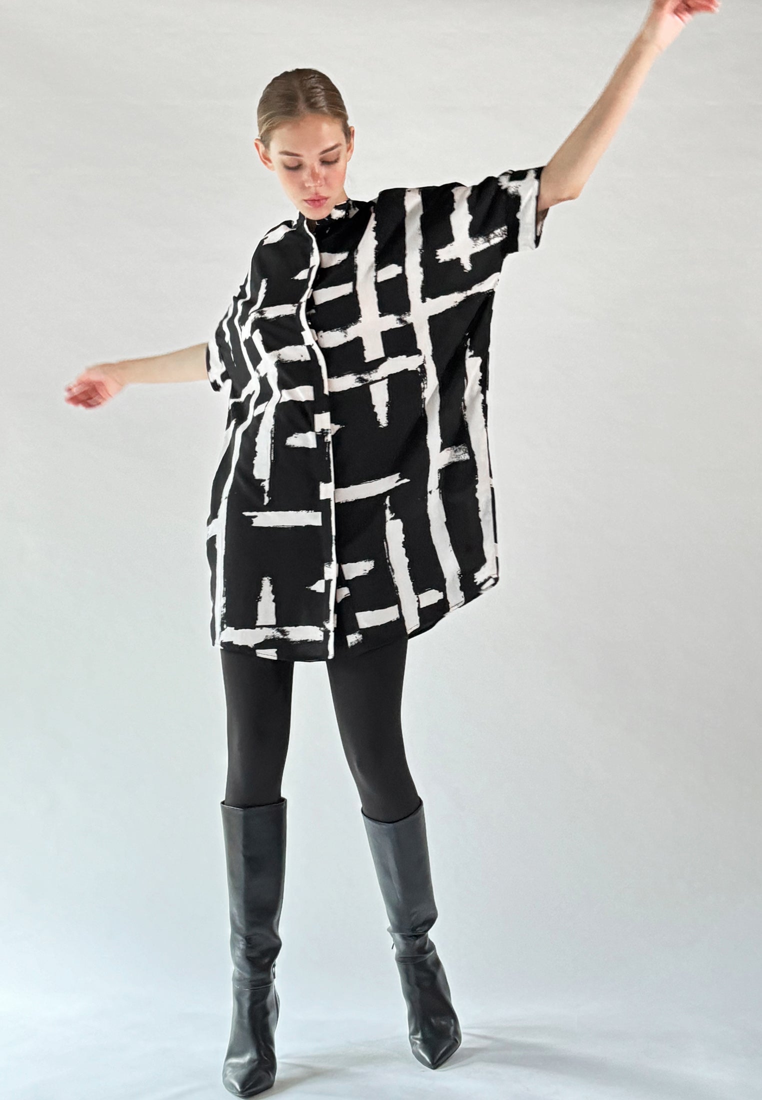 DESTINY TUNIC SELVAGE BLACK