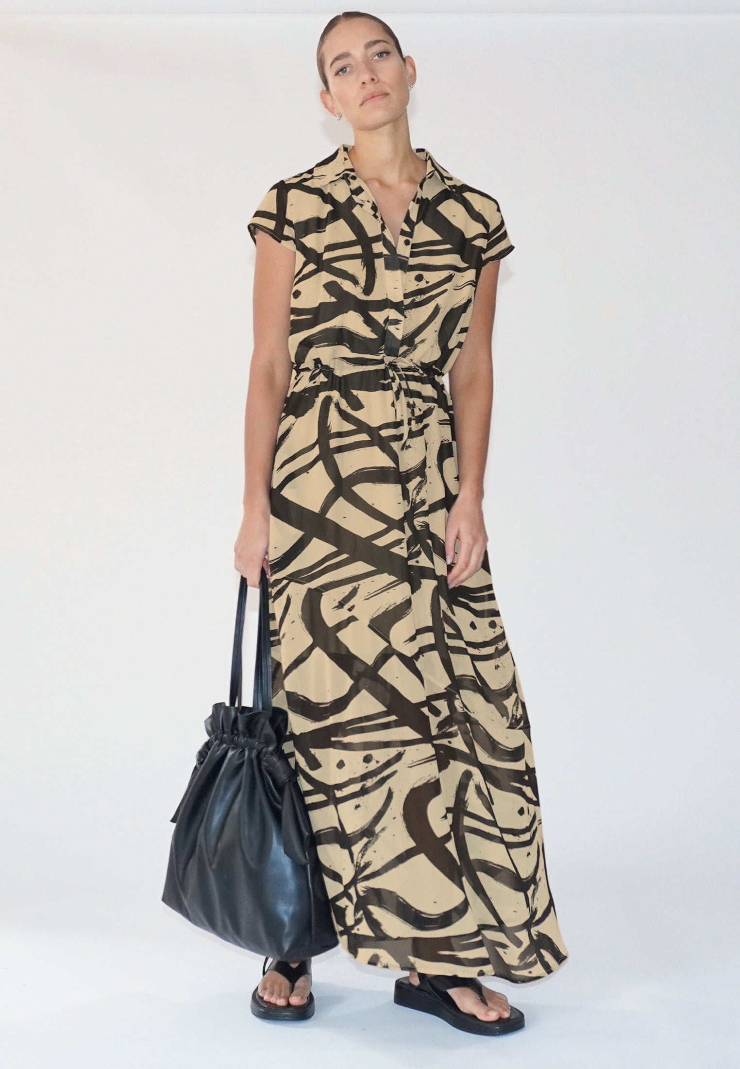DESTINY MAXI DRESS DYNAMIC TAUPE