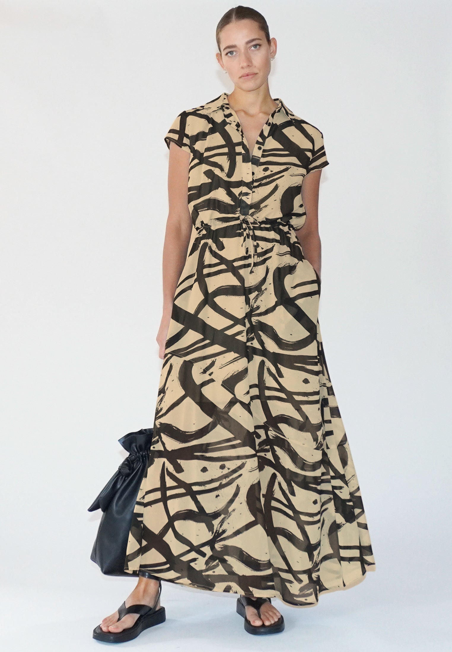 DESTINY MAXI DRESS DYNAMIC TAUPE