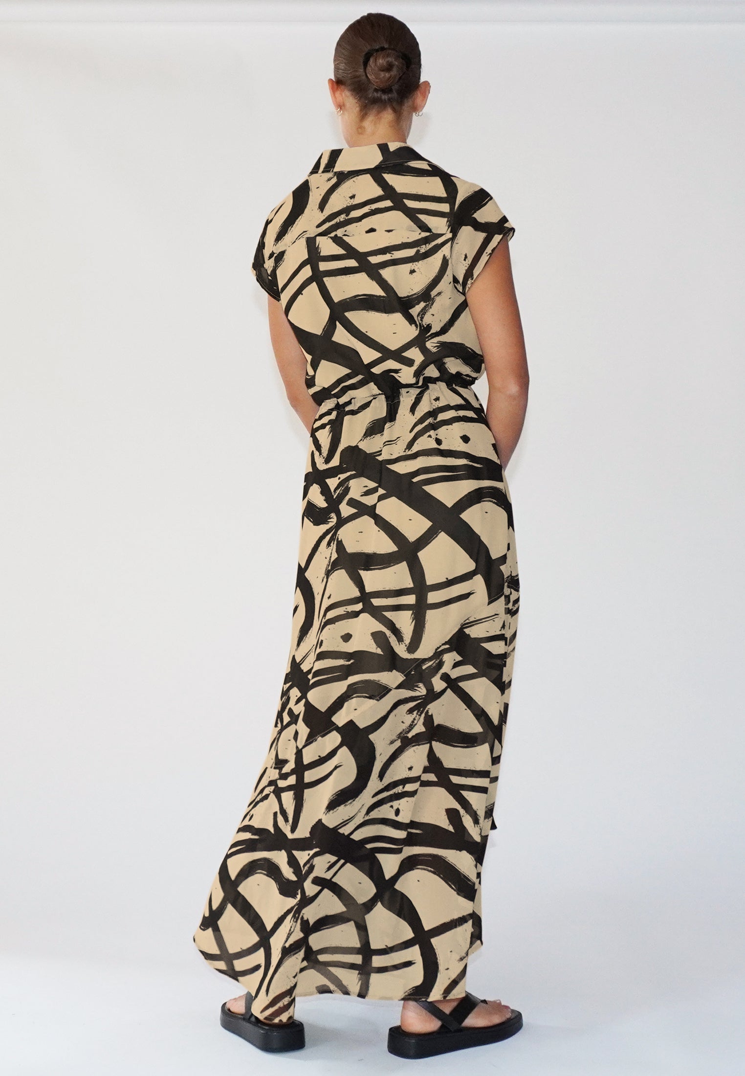 DESTINY MAXI DRESS DYNAMIC TAUPE