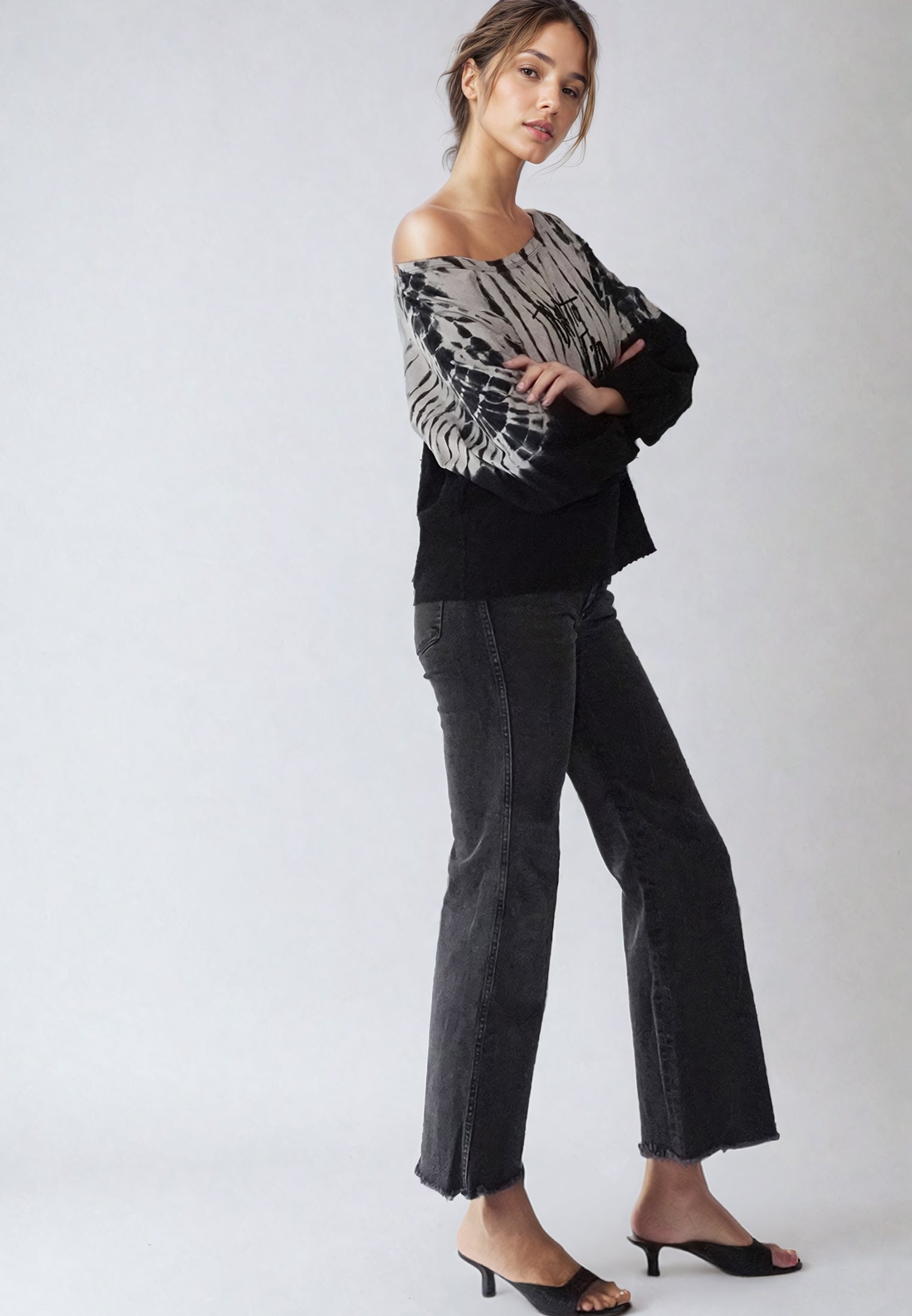 SPARKLE T-SHIRT GREY & BLACK