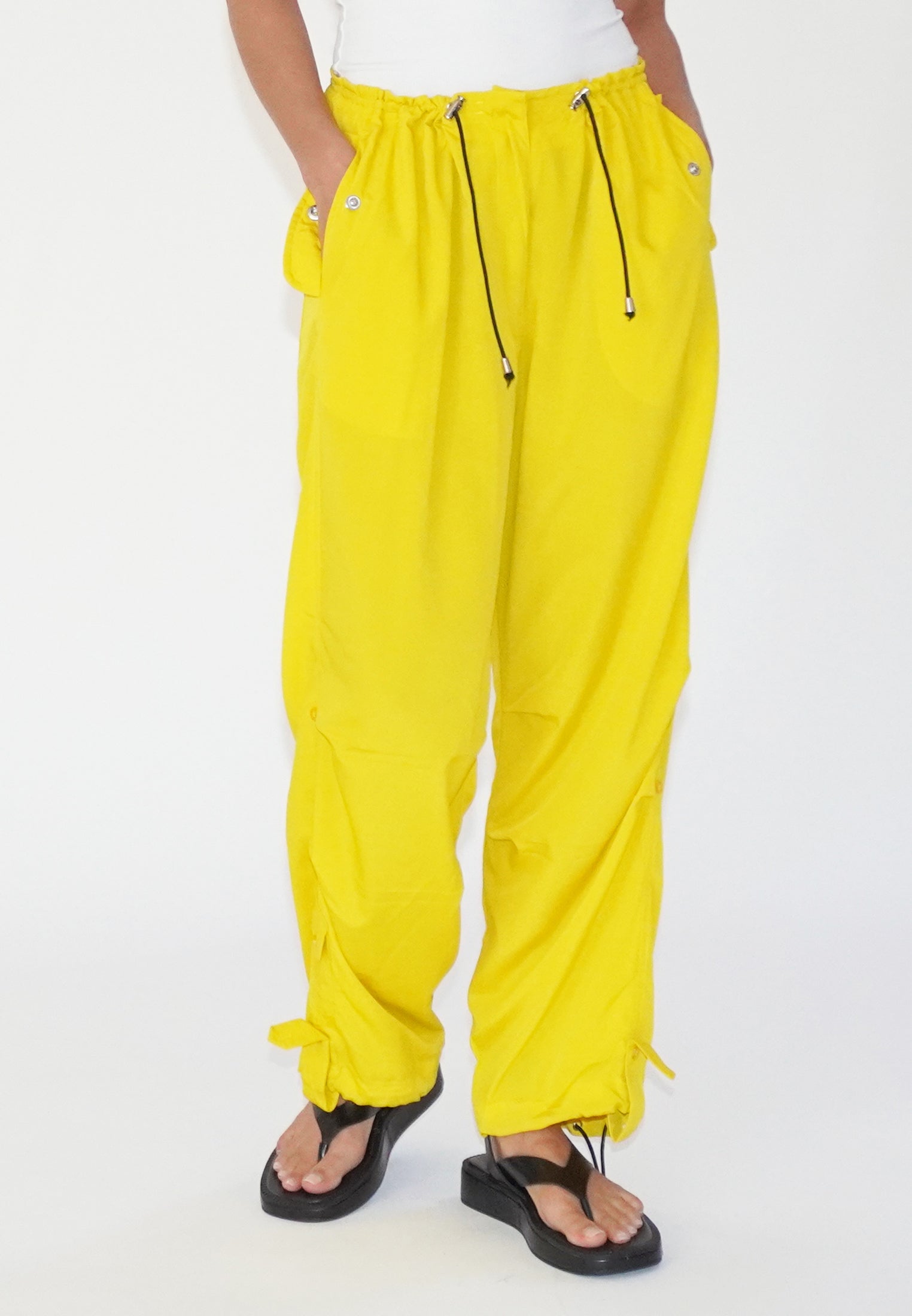 TRACE YELLOW PARACHUTE TROUSERS