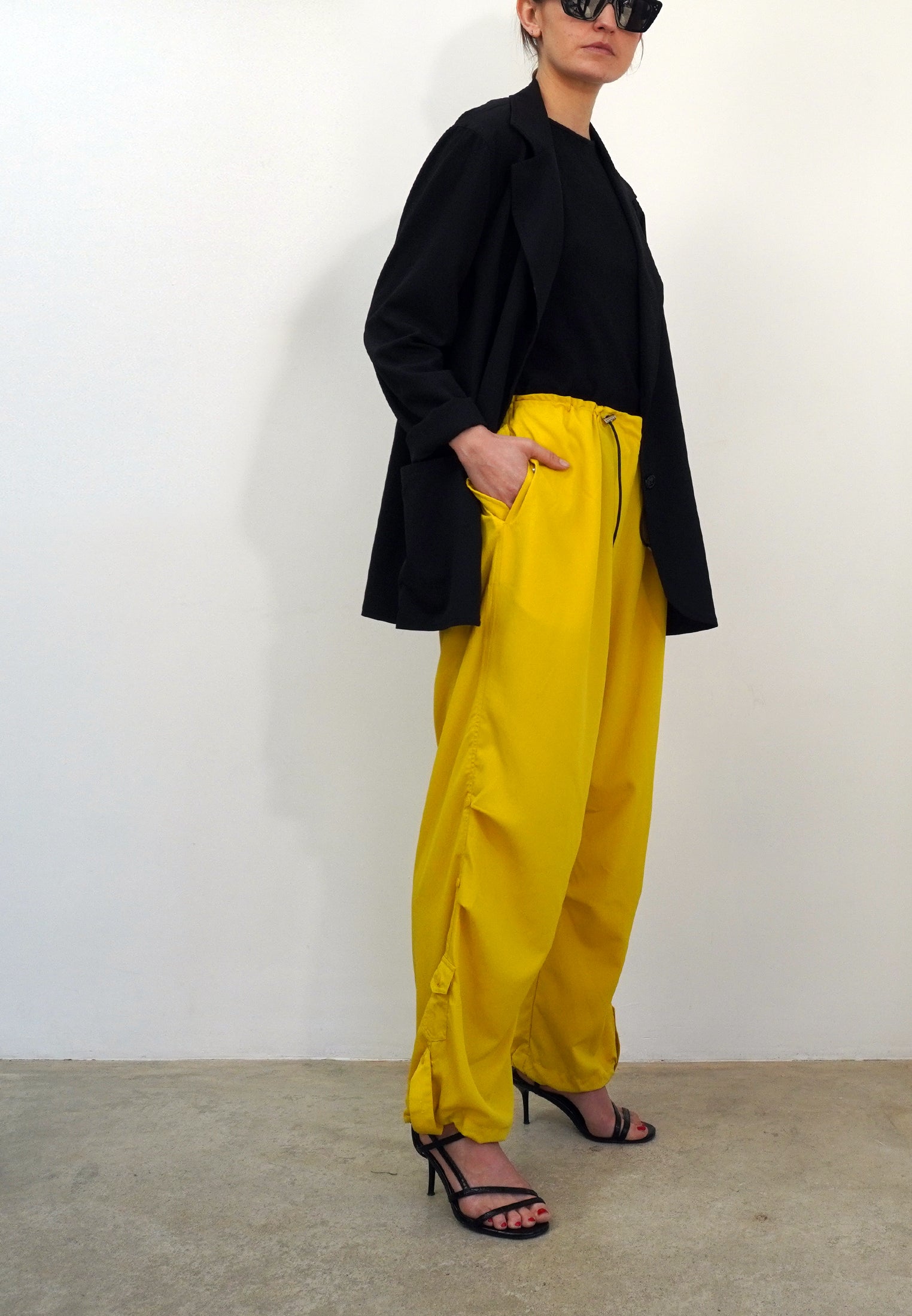 TRACE YELLOW PARACHUTE TROUSERS