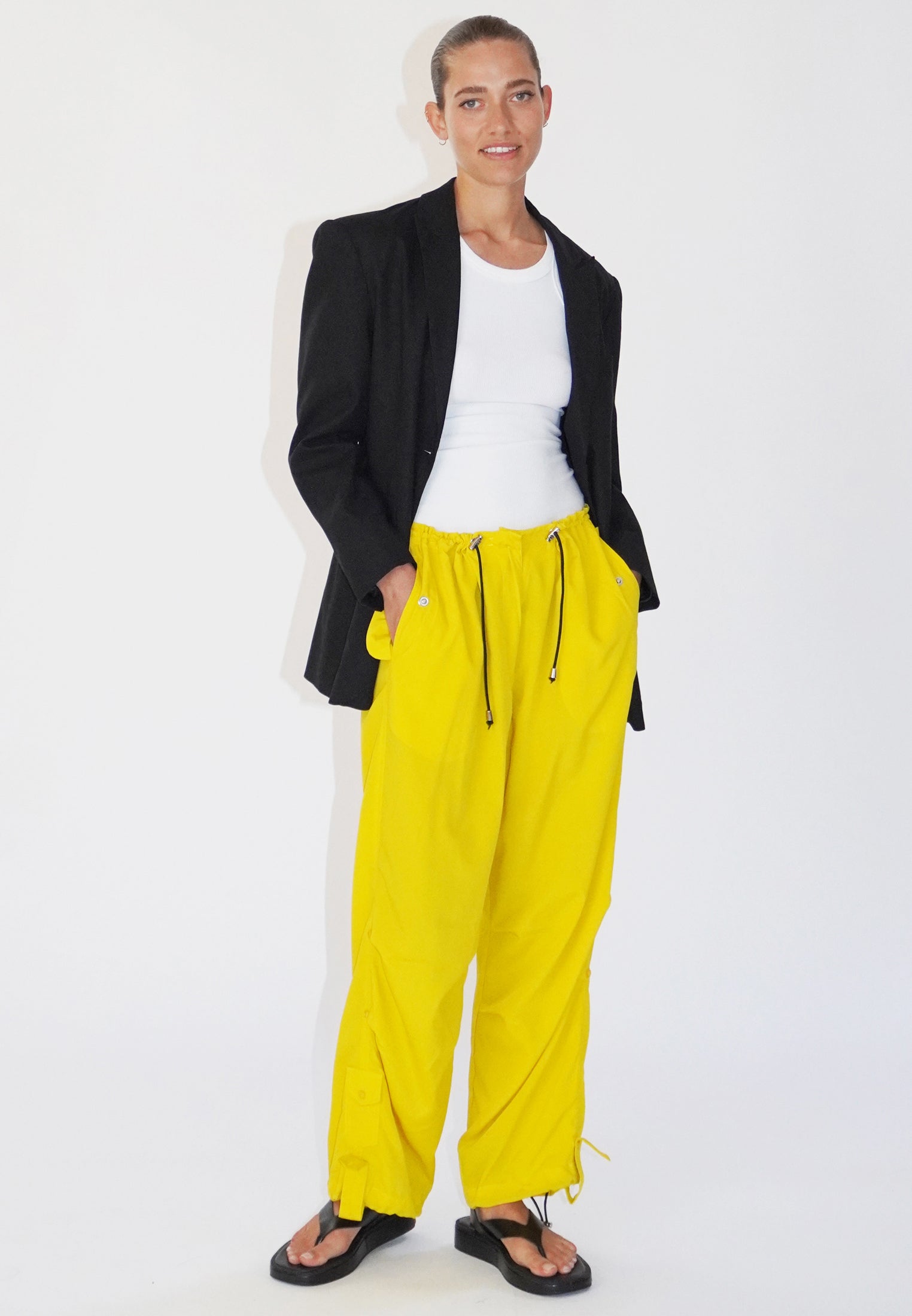 TRACE YELLOW PARACHUTE TROUSERS