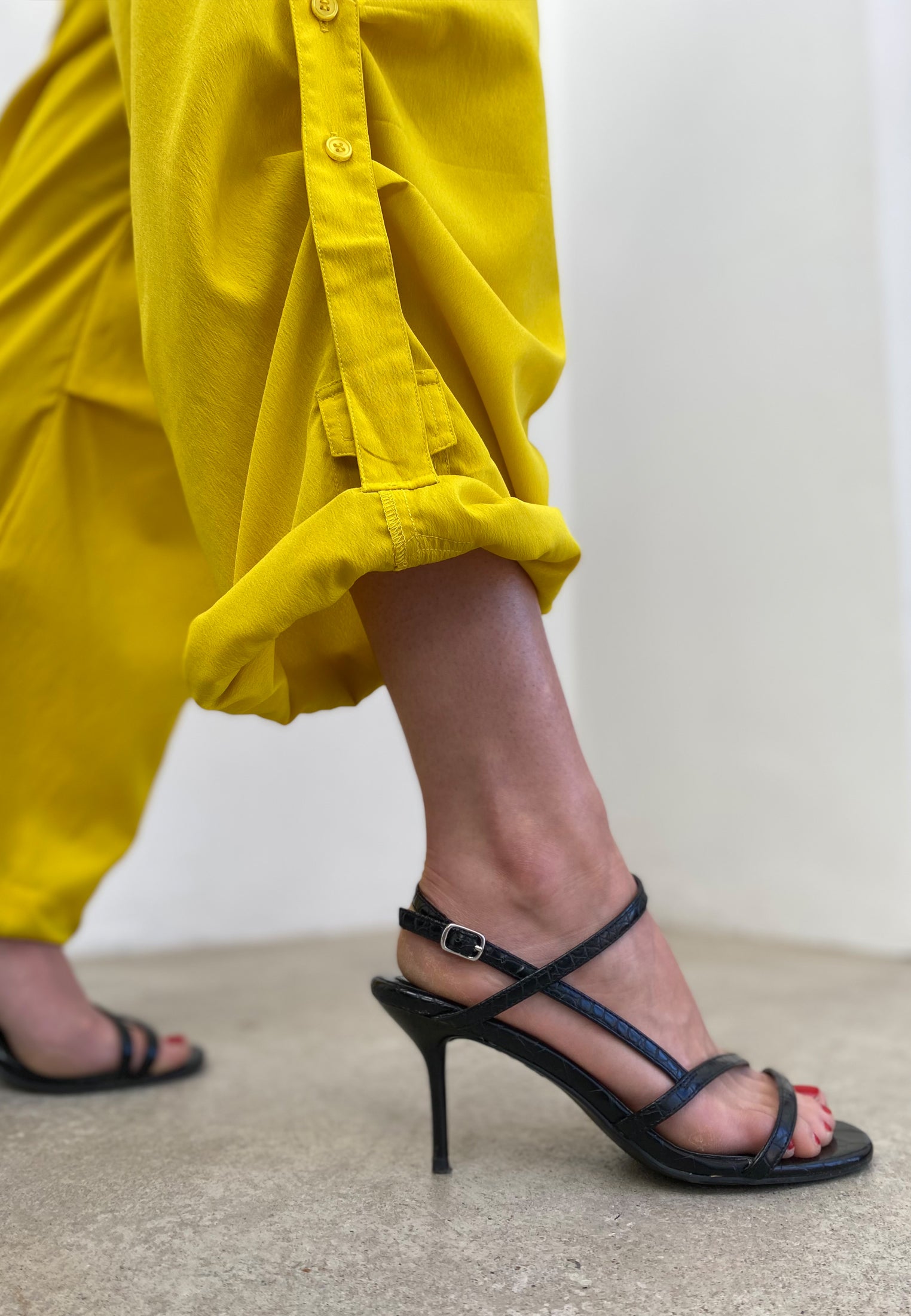 TRACE YELLOW PARACHUTE TROUSERS