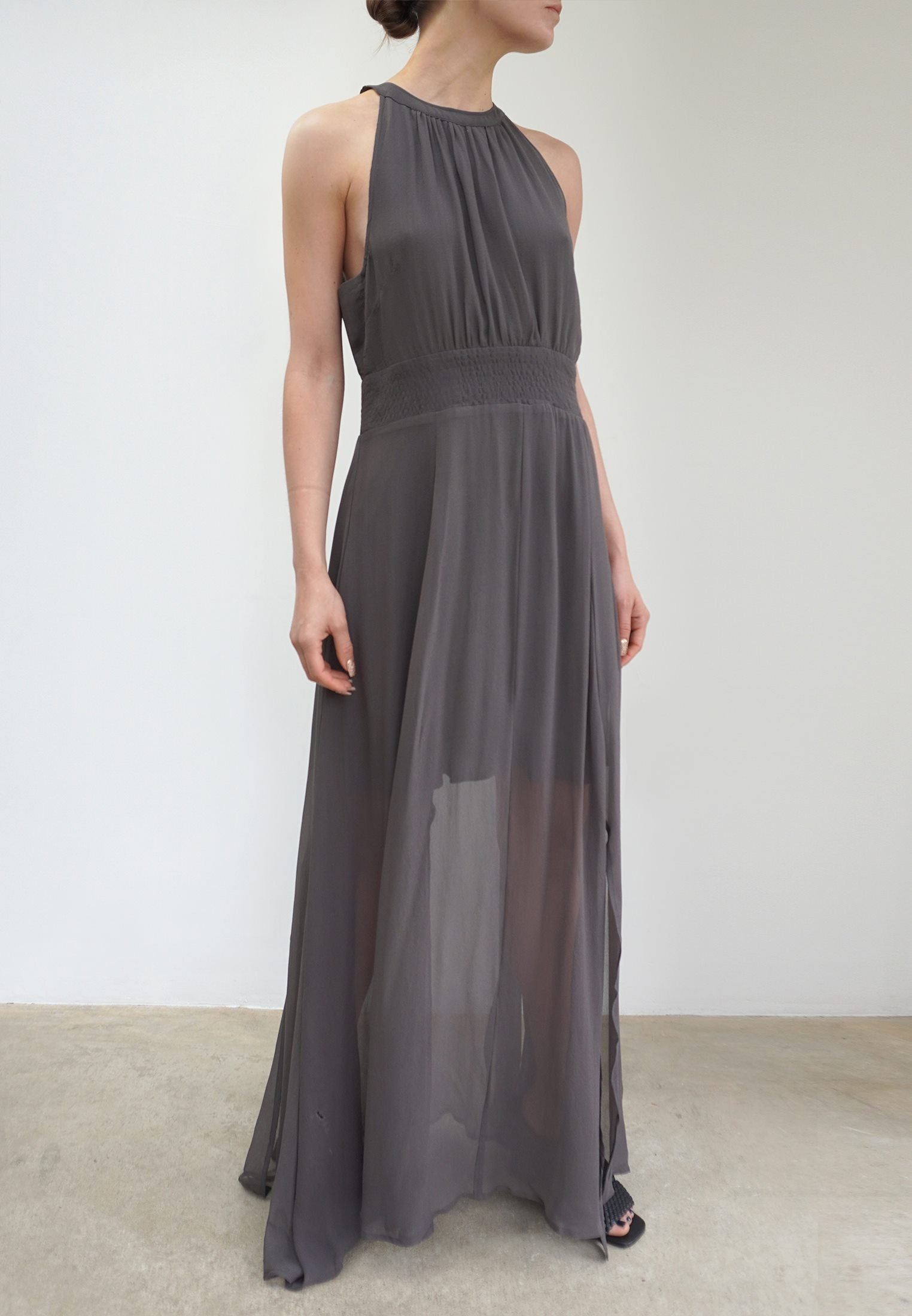 SIGN MAXI DRESS GUN METAL