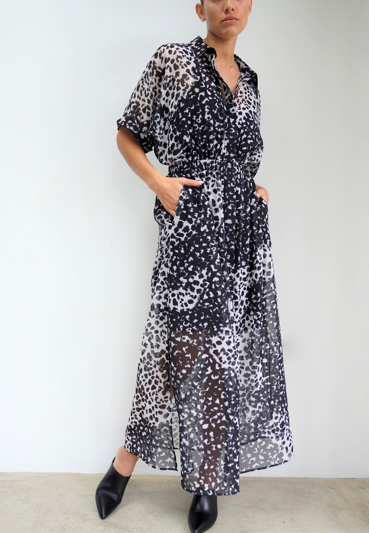 PROFILE MAXI DRESS CHASE PRINT