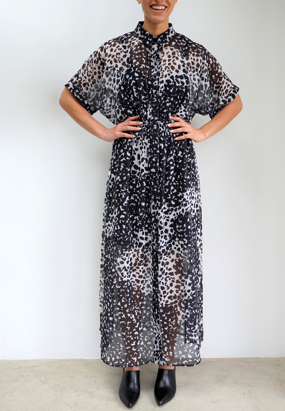 PROFILE MAXI DRESS CHASE PRINT