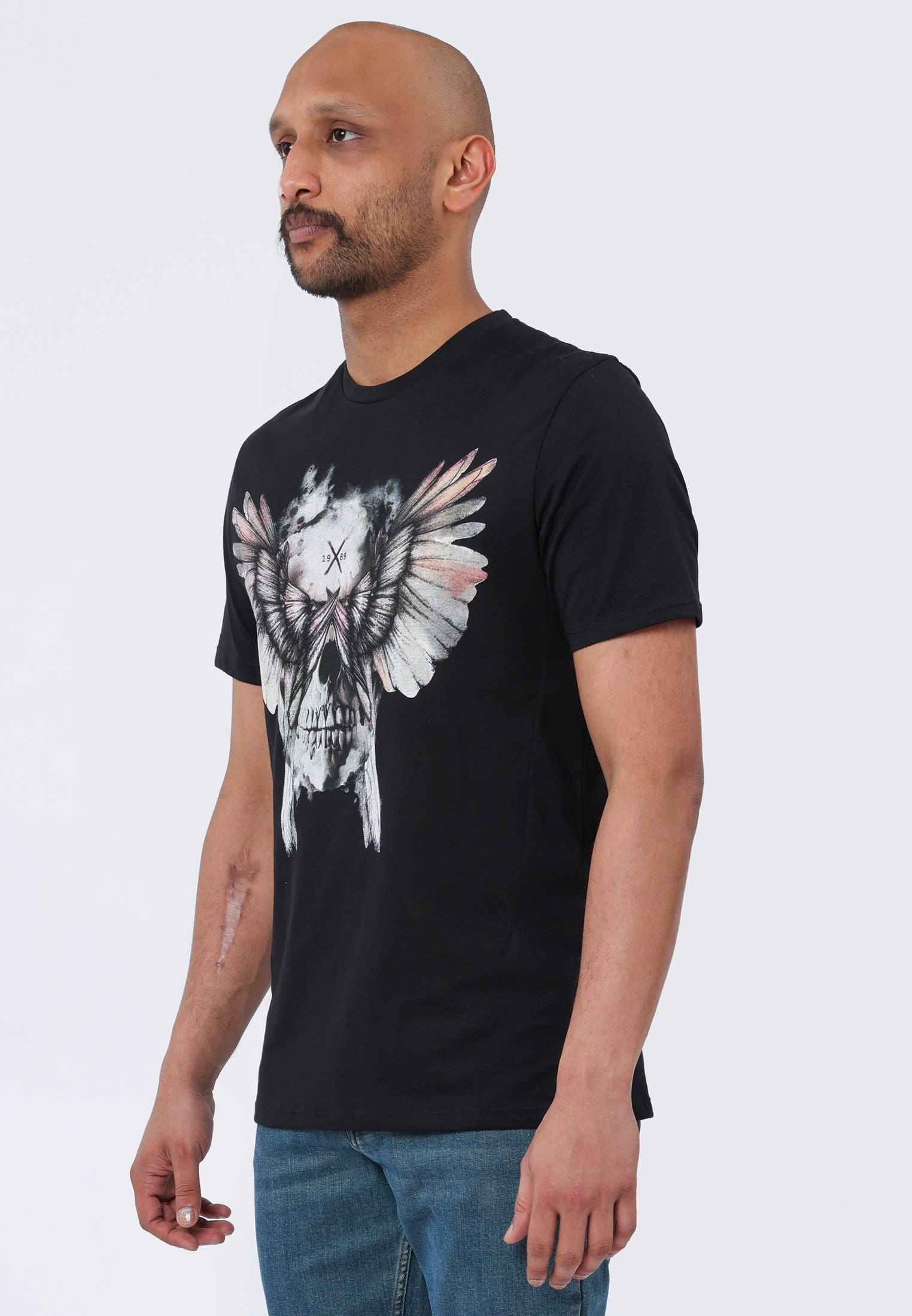 T SKULL T-SHIRT BLACK