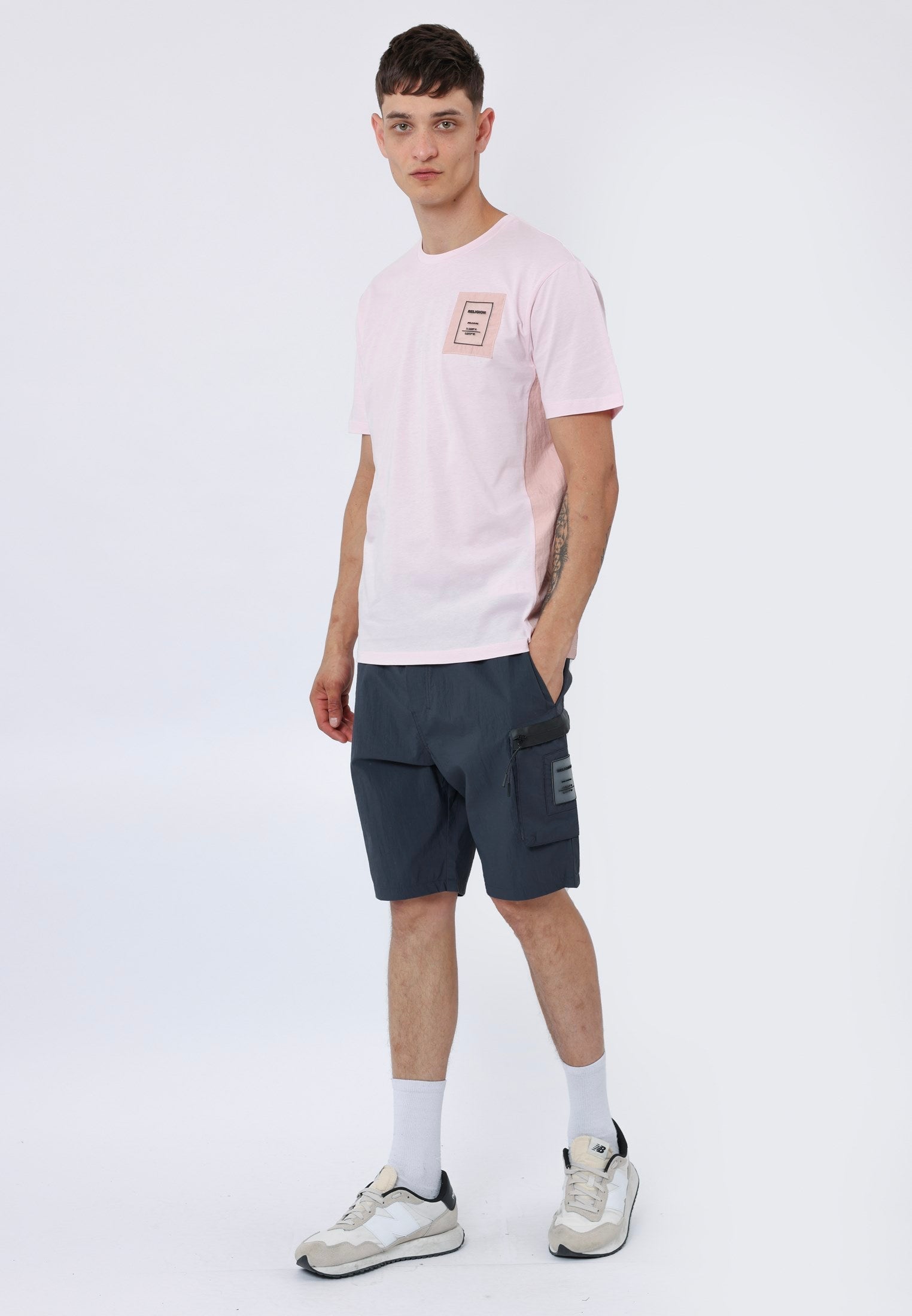 PANEL T-SHIRT PALE PINK