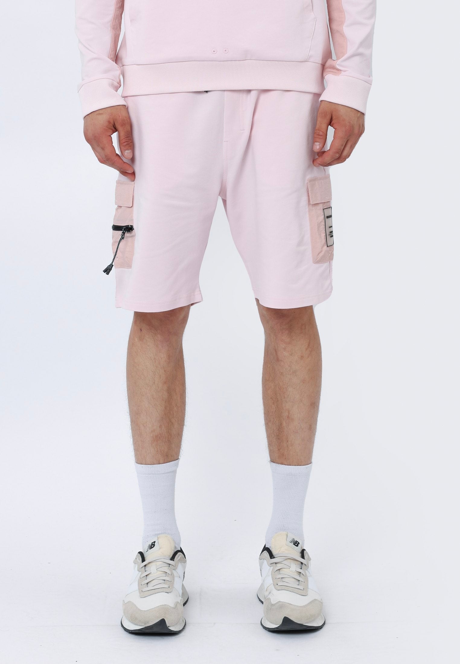 PANEL SHORTS PALE PINK
