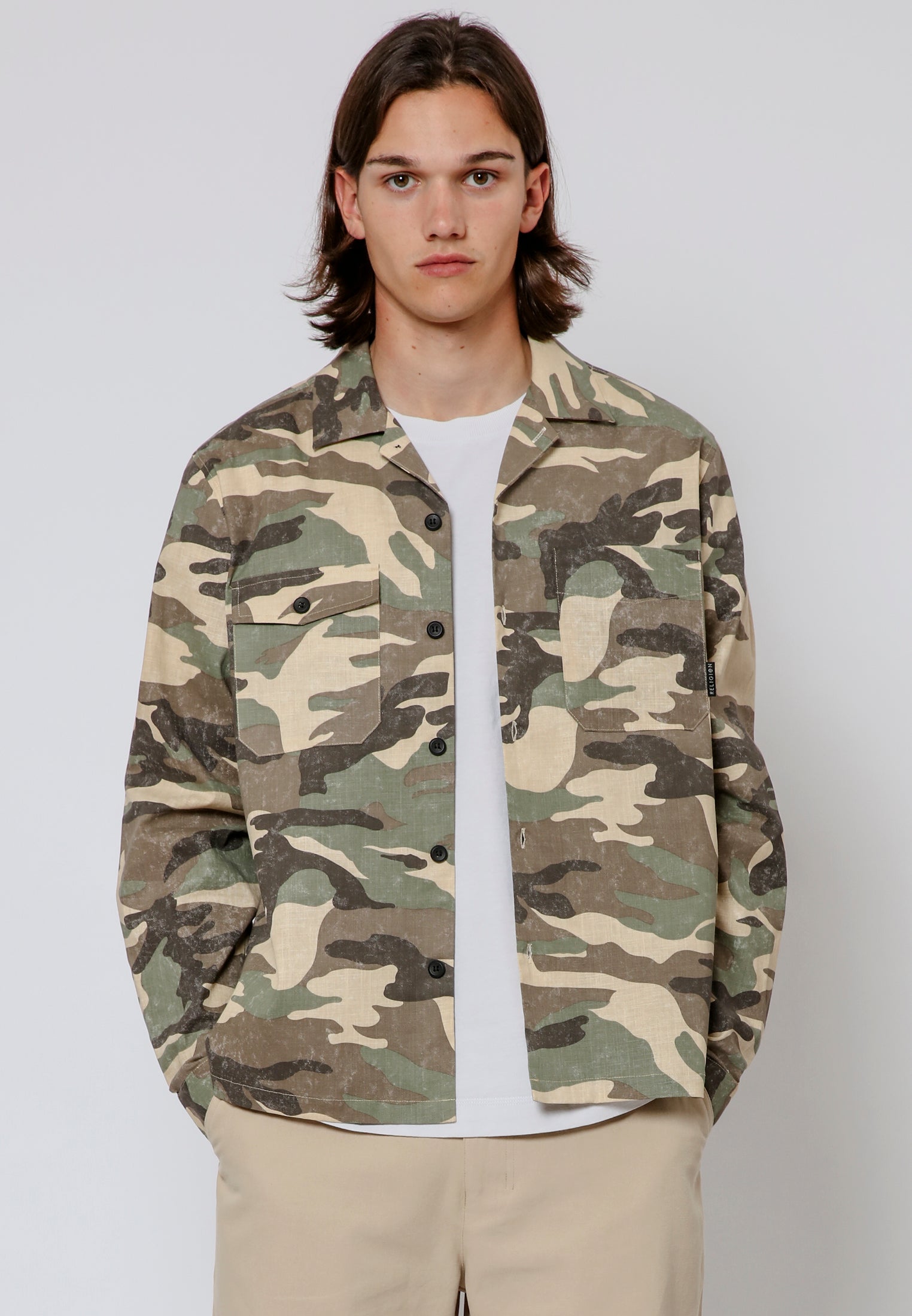 TACKLE CAMO SHIRT KHAKI STONE