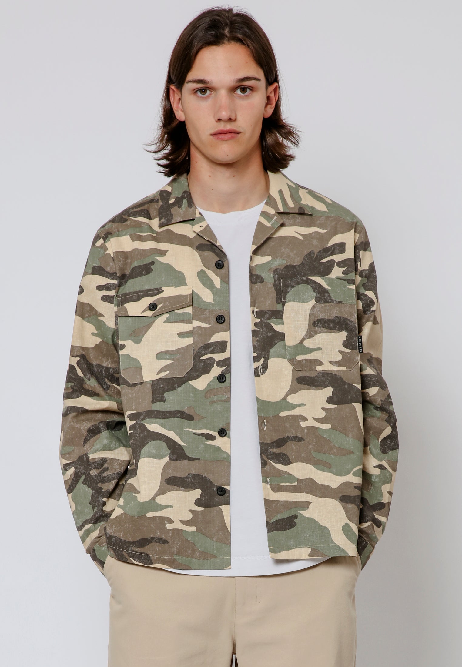 TACKLE CAMO SHIRT KHAKI & STONE