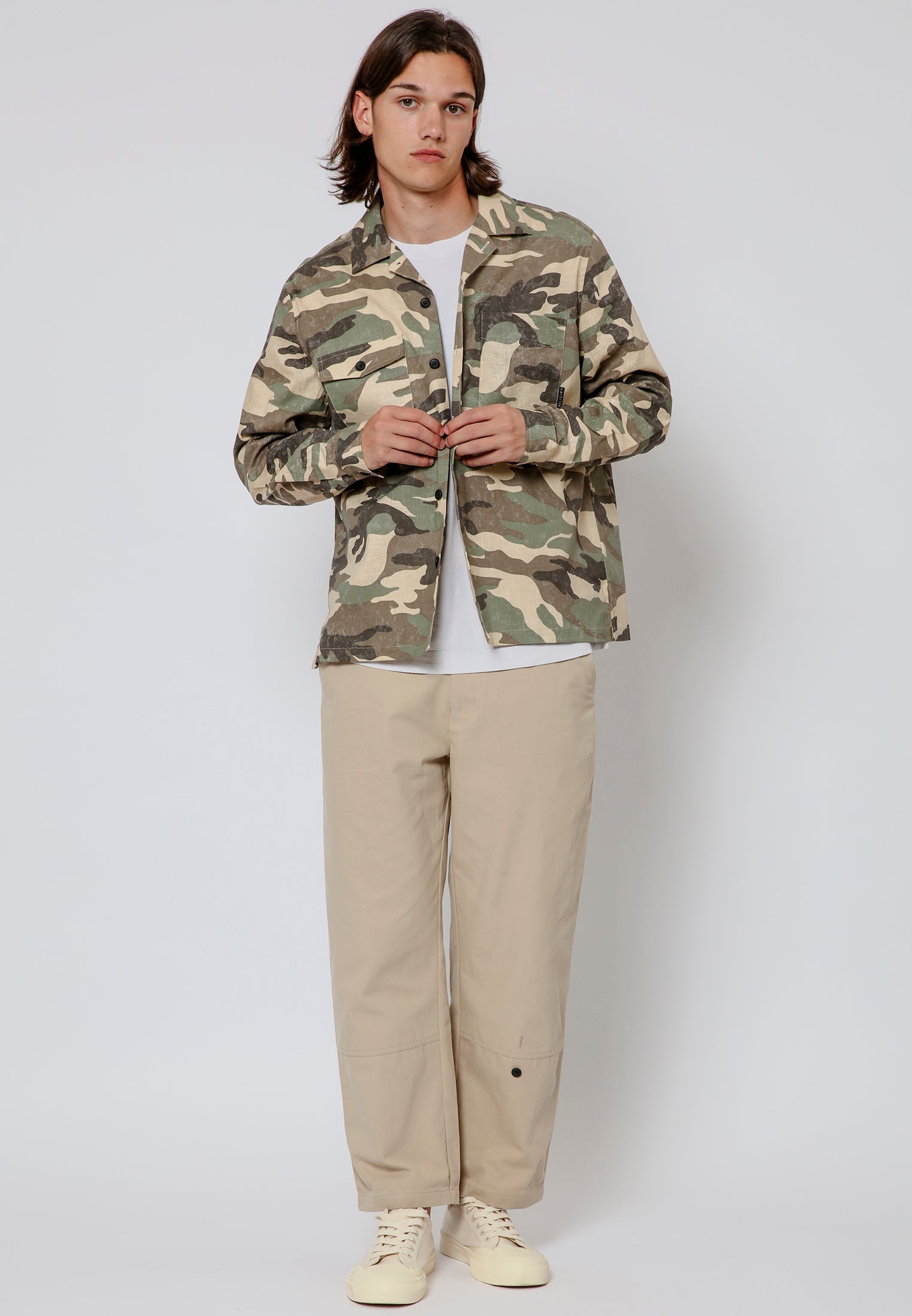 TACKLE CAMO SHIRT KHAKI & STONE