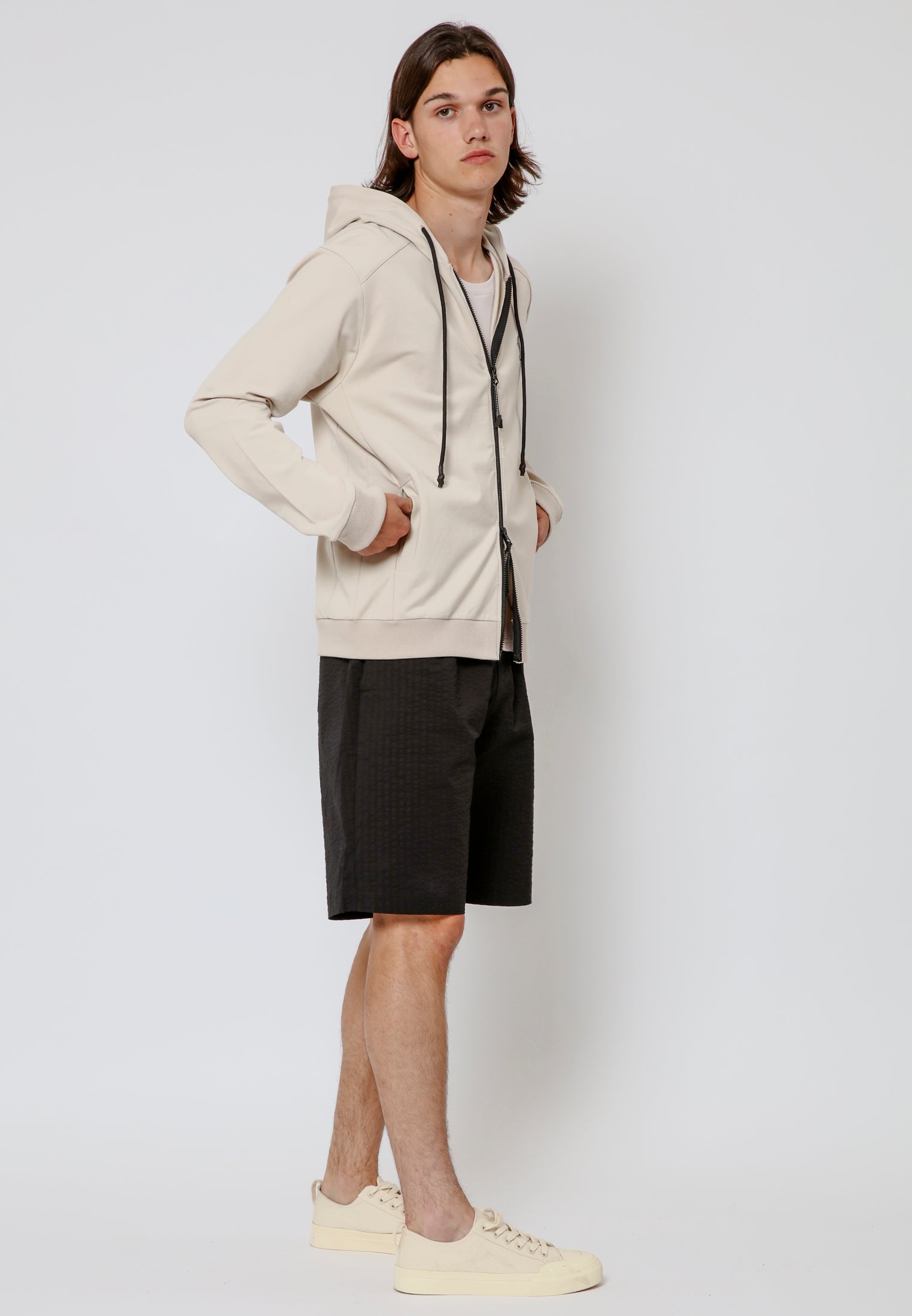 PERFORMANCE HOODIE STONE