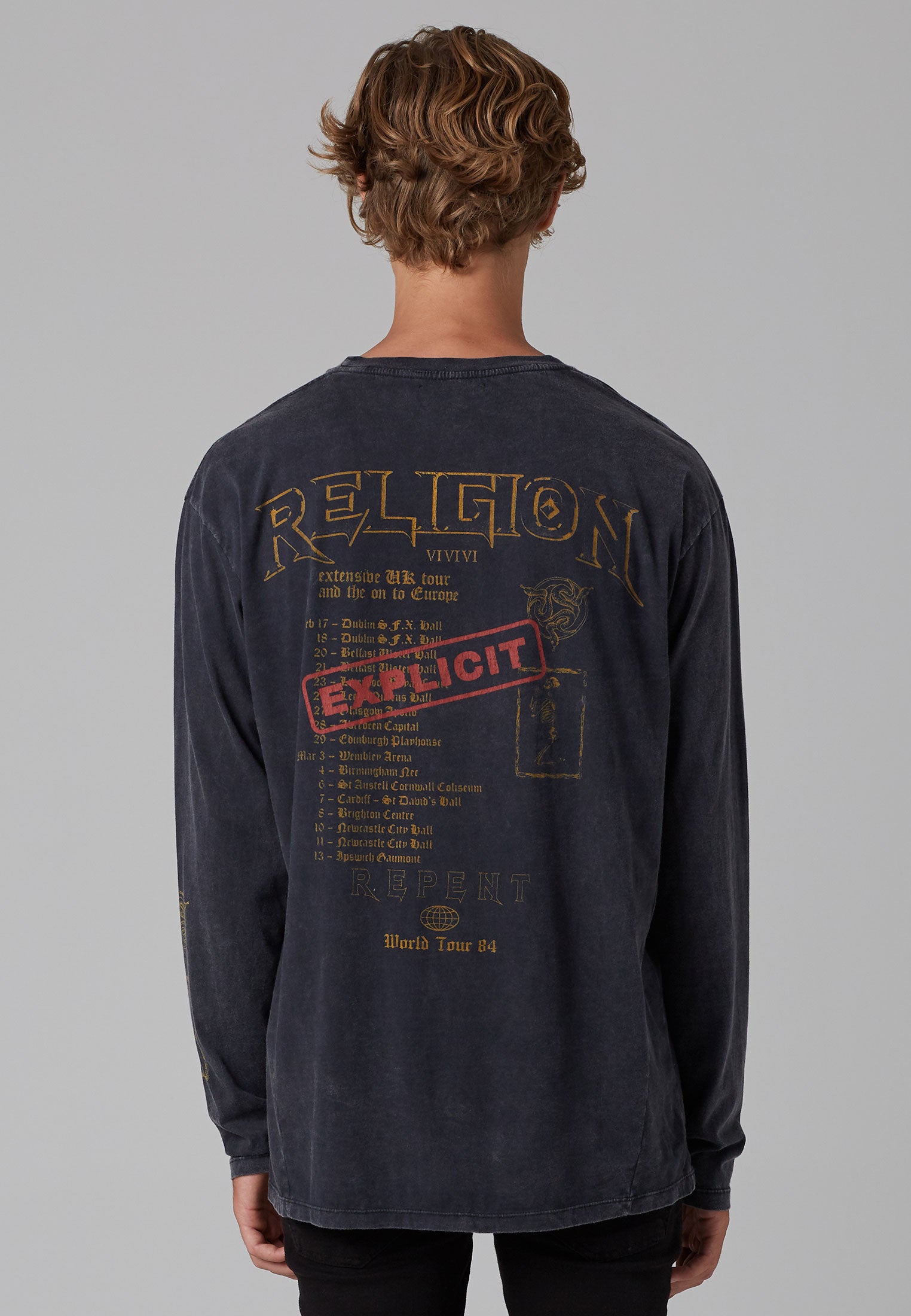 EXPLICIT LS T-SHIRT VINTAGE BLACK