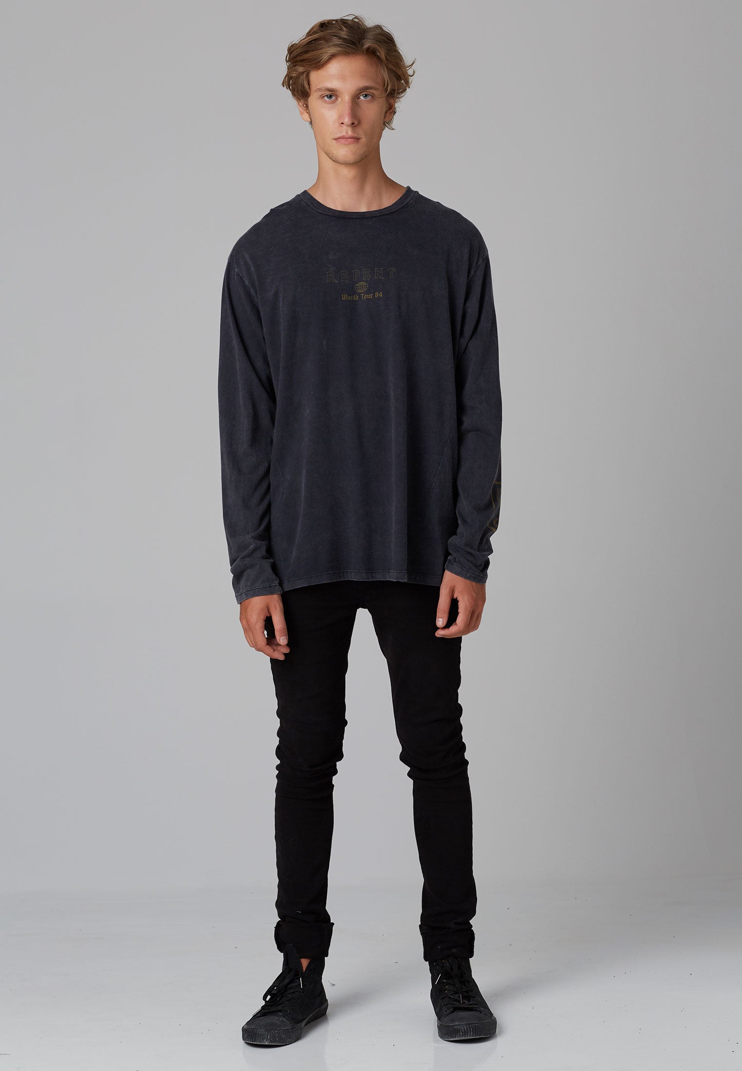 EXPLICIT LS T-SHIRT VINTAGE BLACK