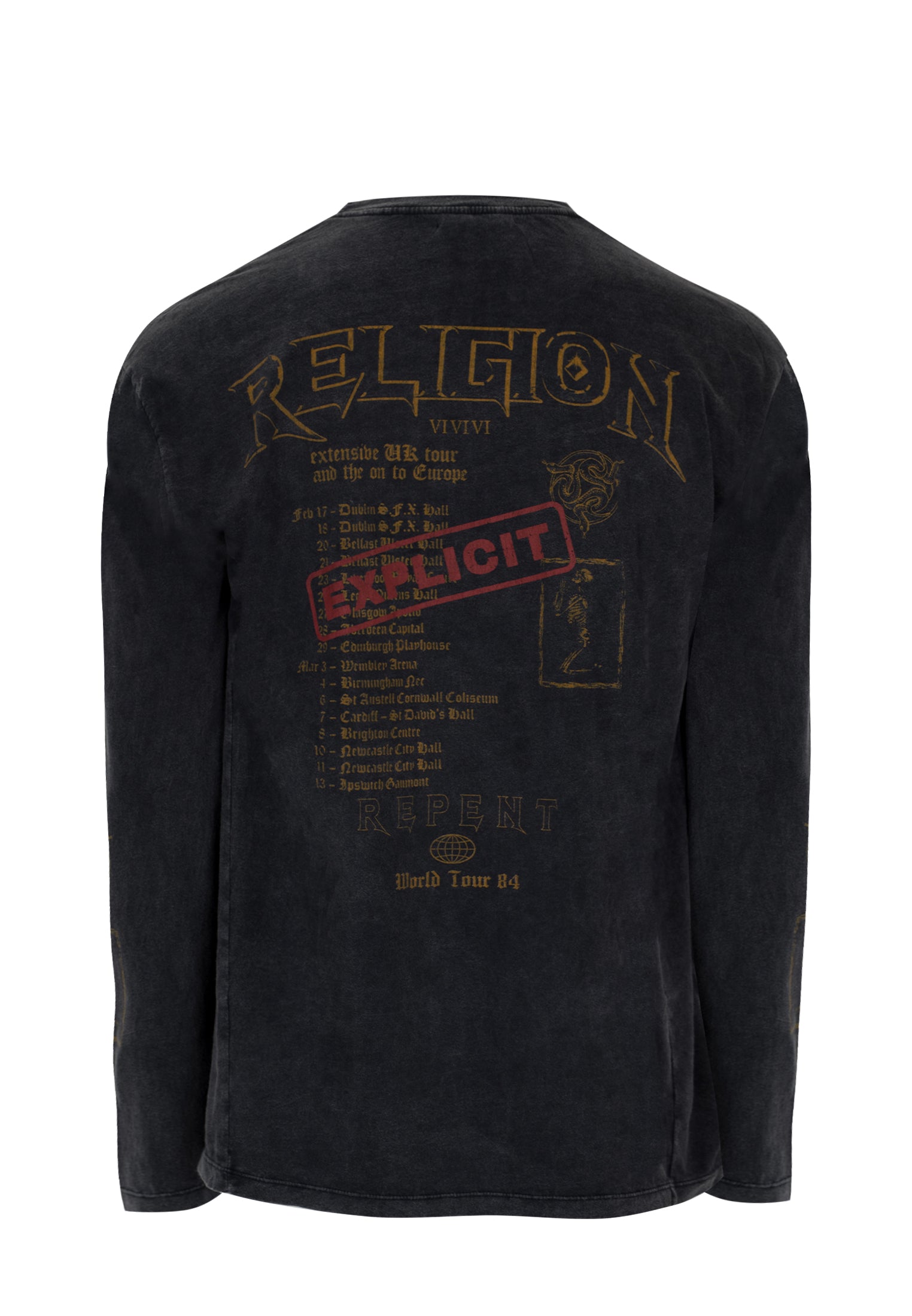 EXPLICIT LS T-SHIRT VINTAGE BLACK
