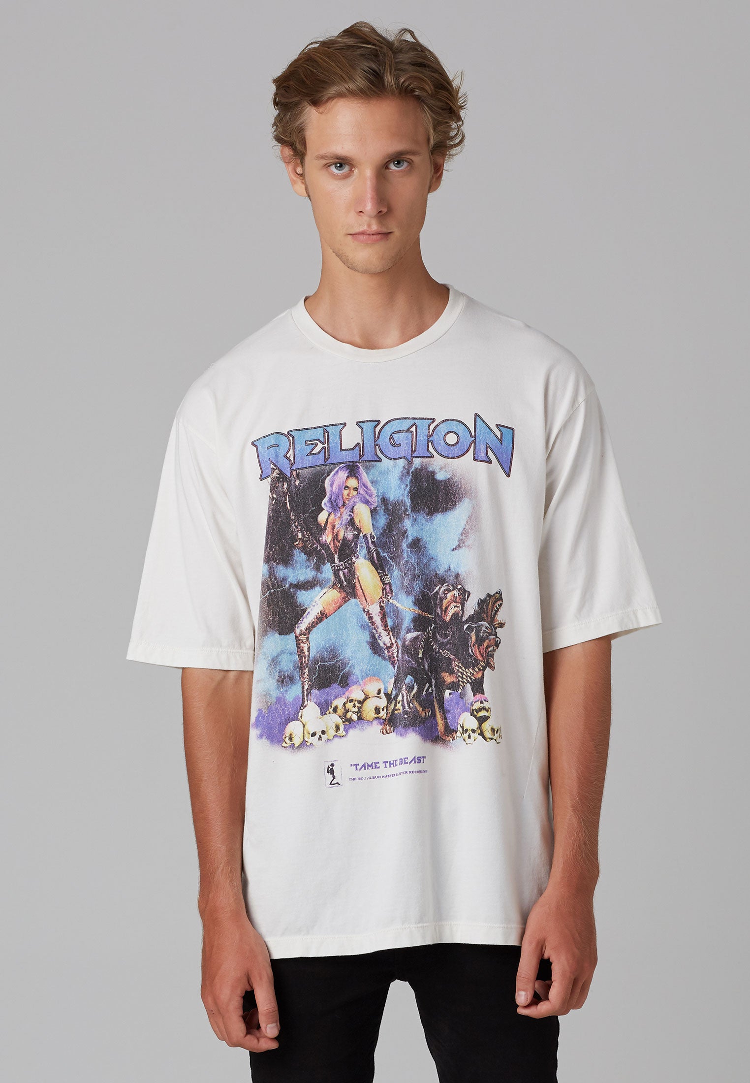 RELIGION Tame The Beast White T Shirt
