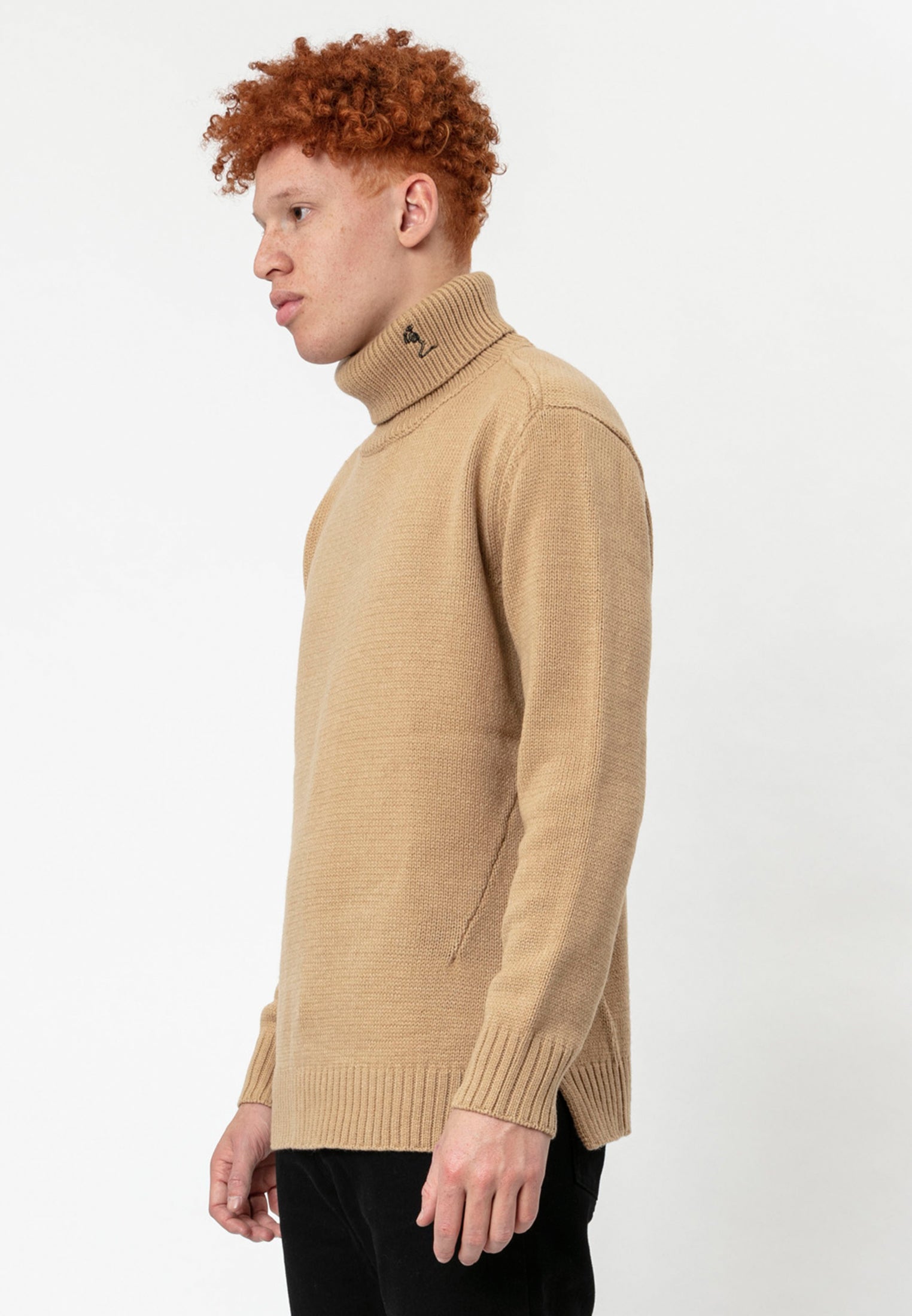 ROLLOVER KNIT TAN