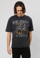 DON'T TREAD ON ME T-SHIRT WASHED BLACK